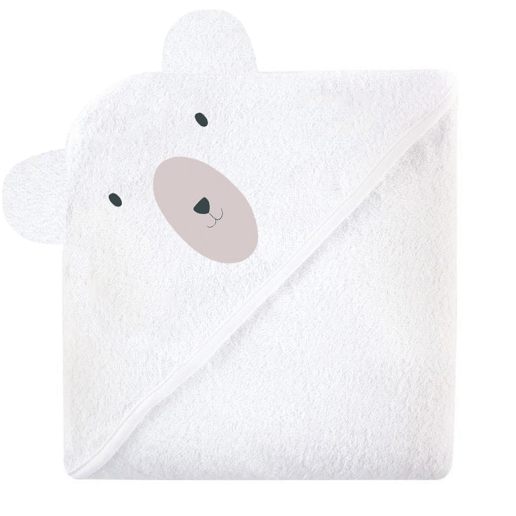 Tiny Snooze Hooded Towel- Polar Bear