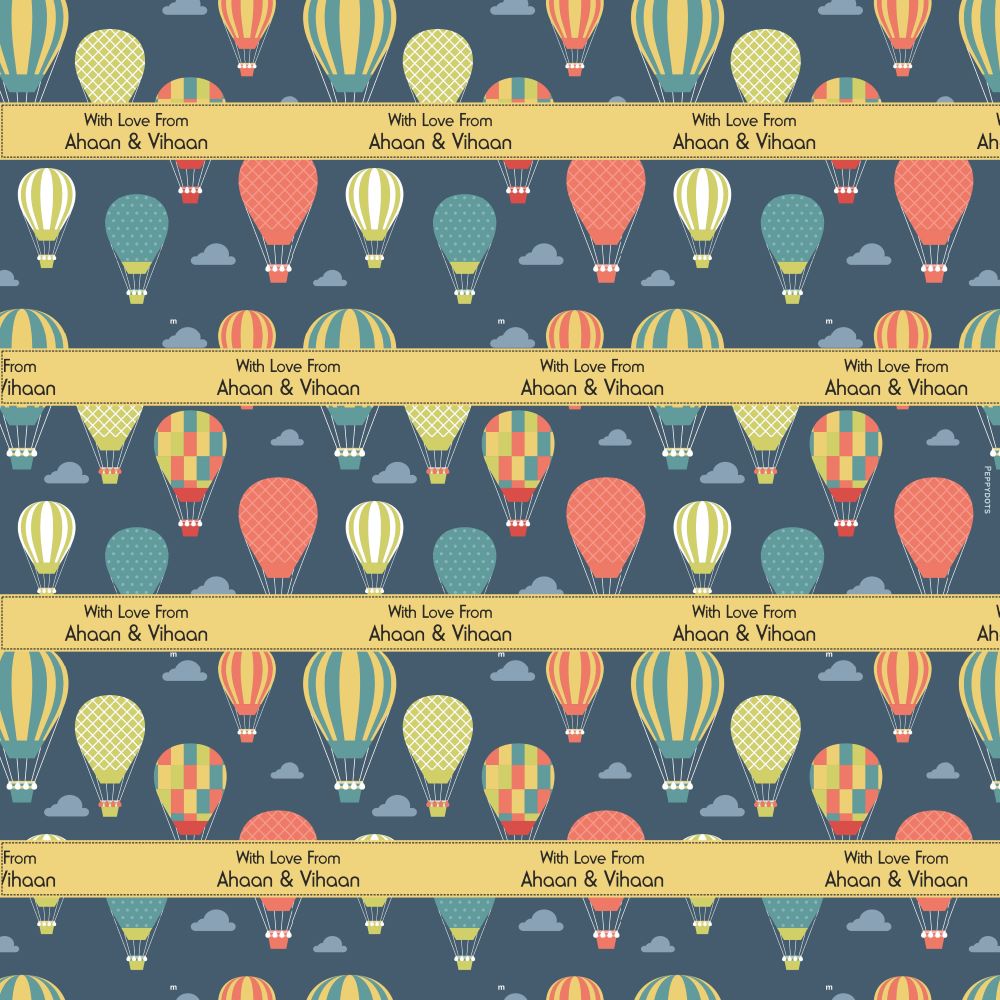 Personalised Wrapping Paper -  Hot Air Balloon