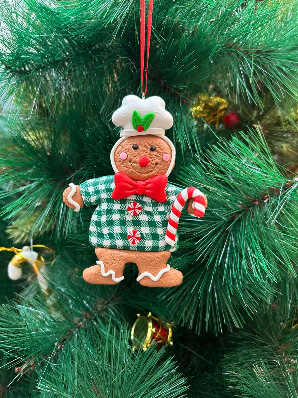 Gingerbread with a Candy Cane Ornament