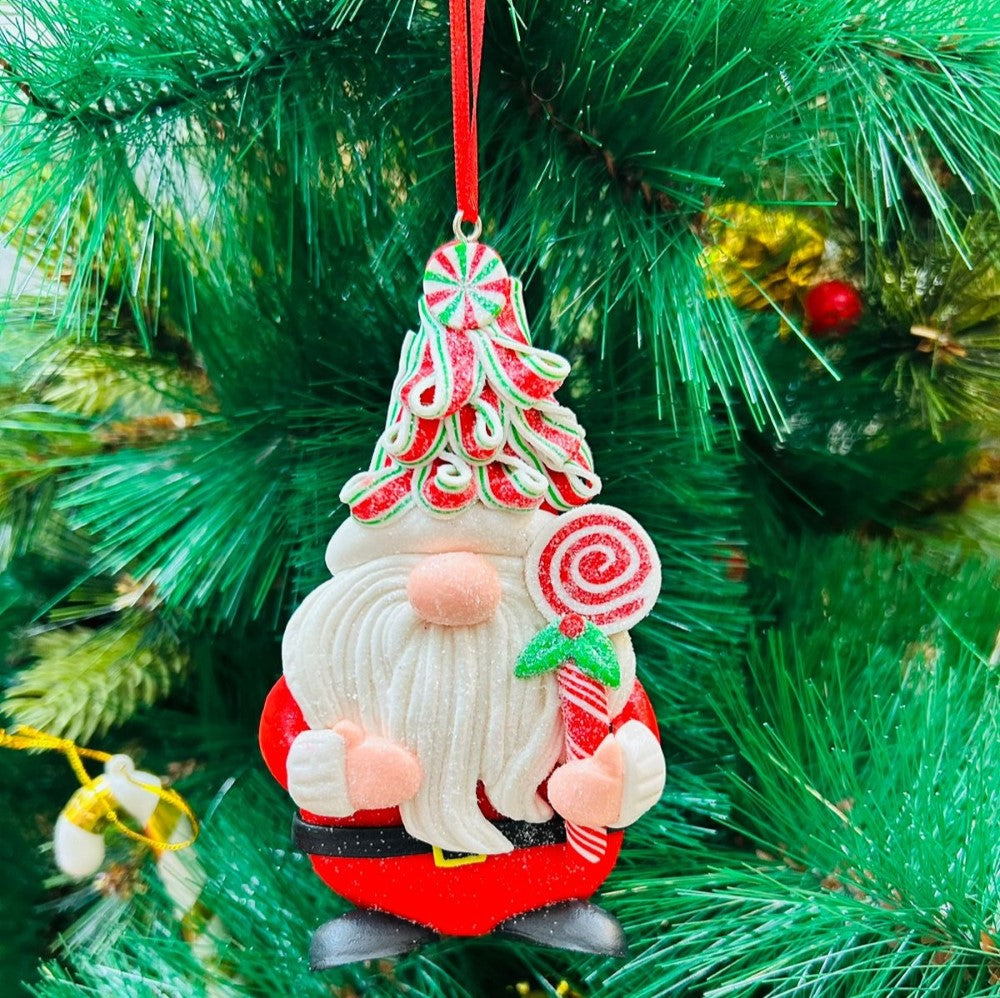 Gnome with a Lollipop Ornament