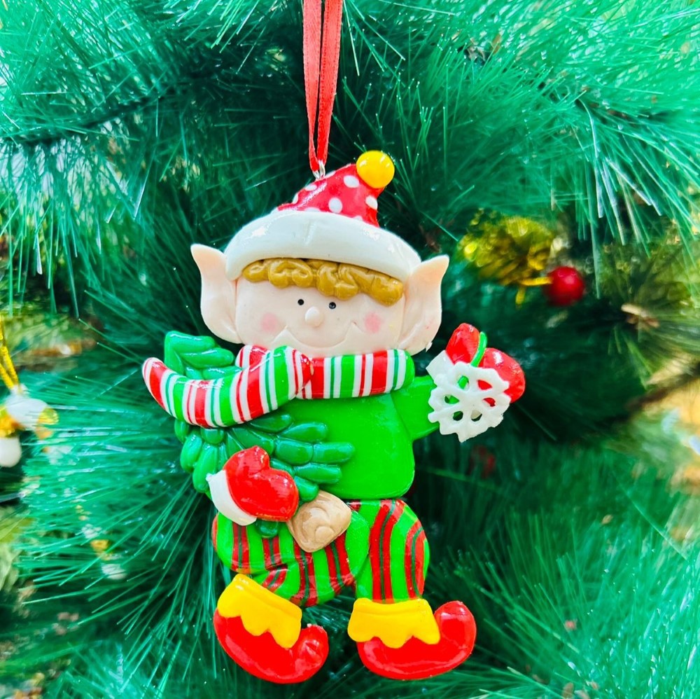 Christmas Tree Elf Ornament