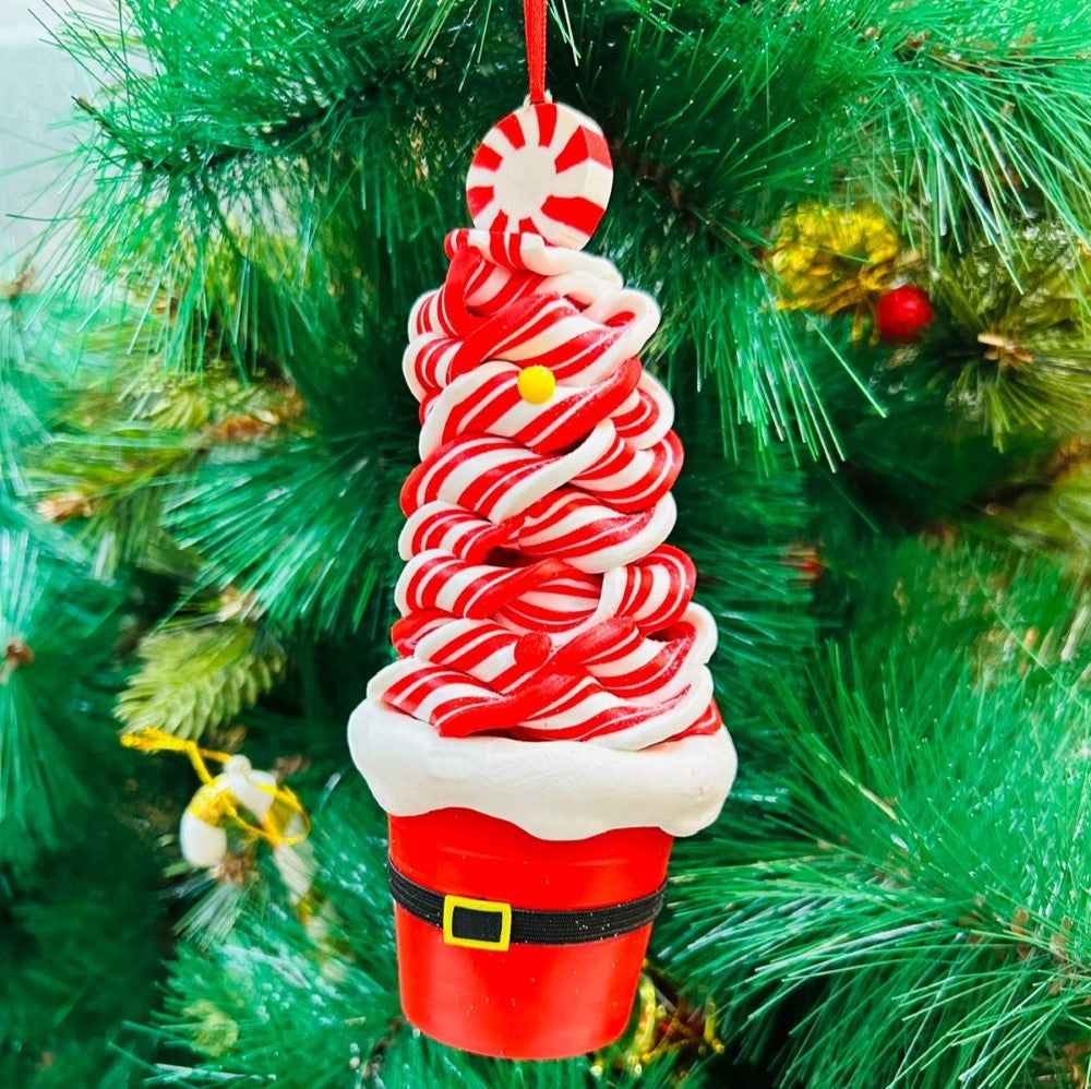 Santa Swirl Ornament