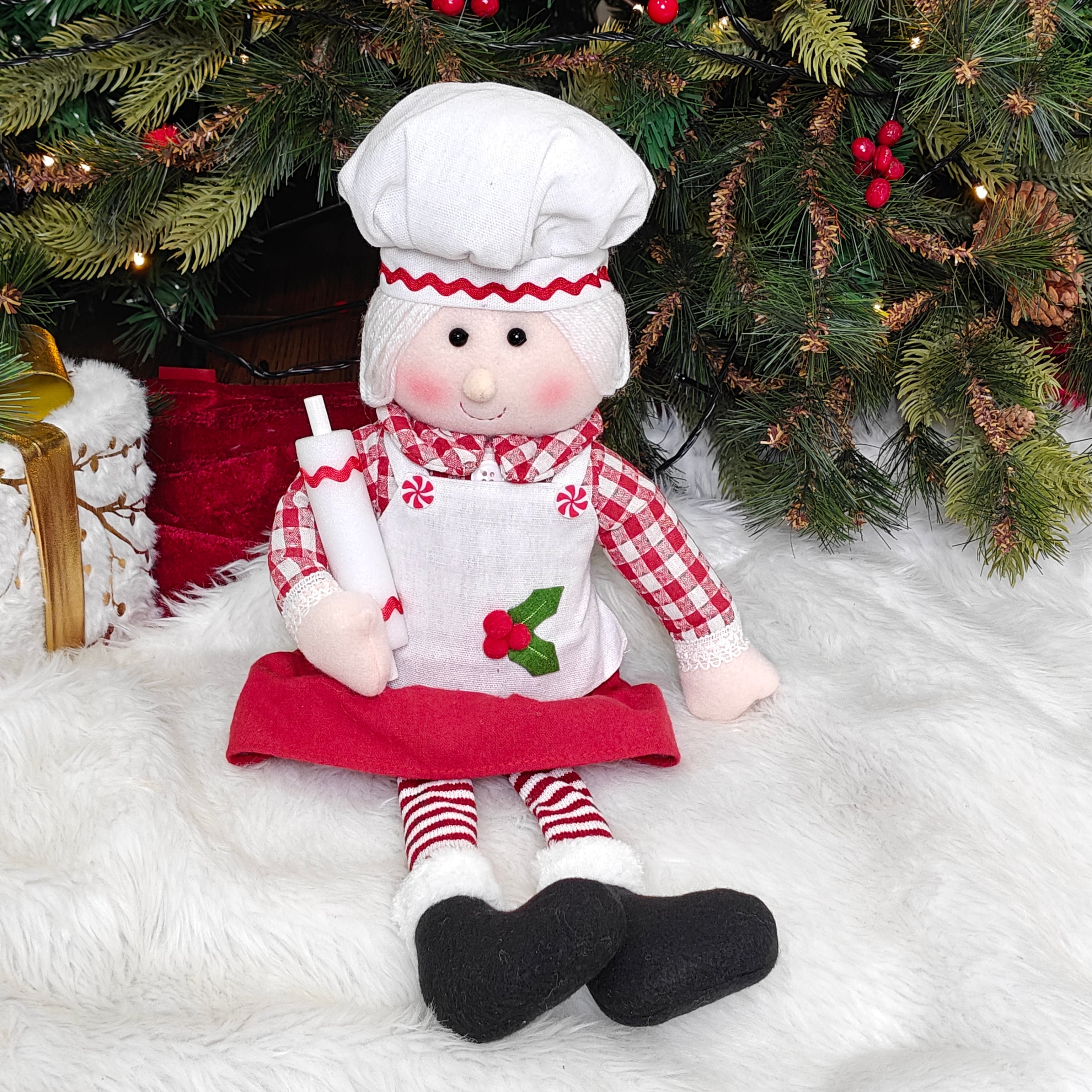 Mrs Claus Baking Beauty - Dangling Legs