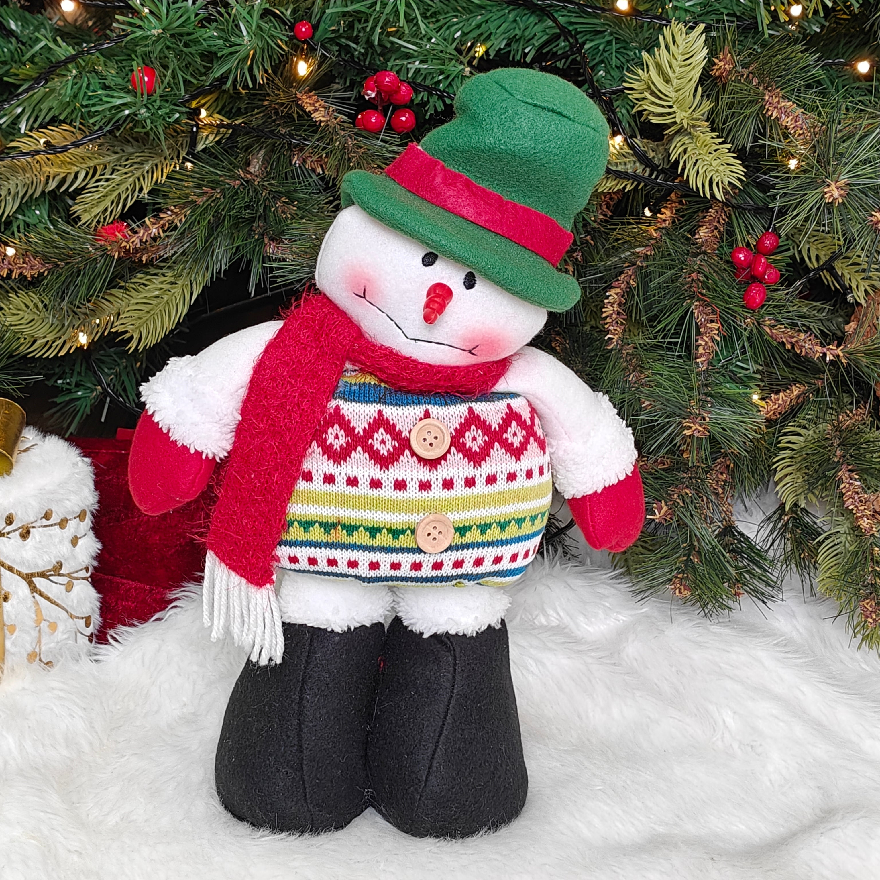 Cozy Knit Festive - Extendable Legs- Snowman