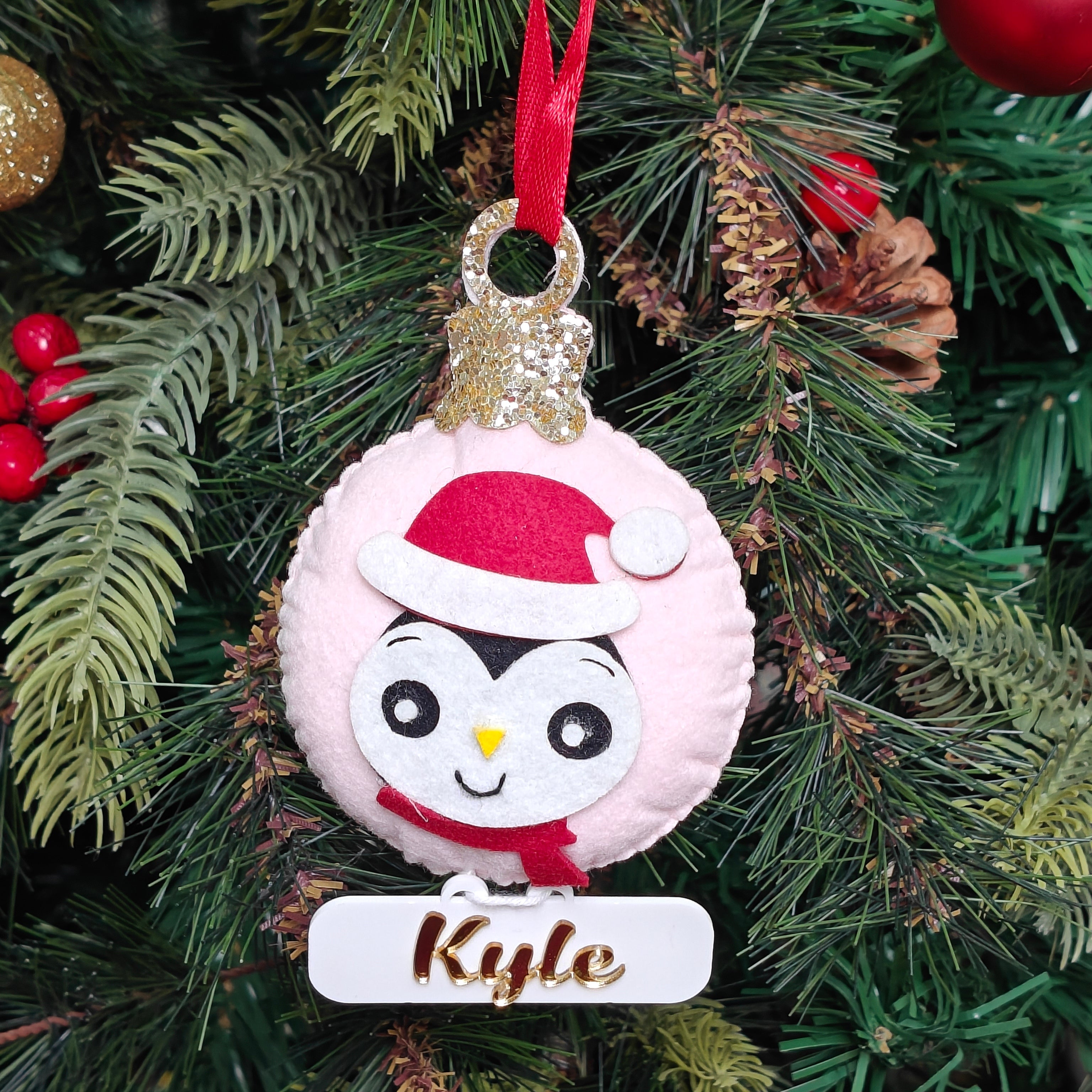 Personalised Frosty Penguin Ornament