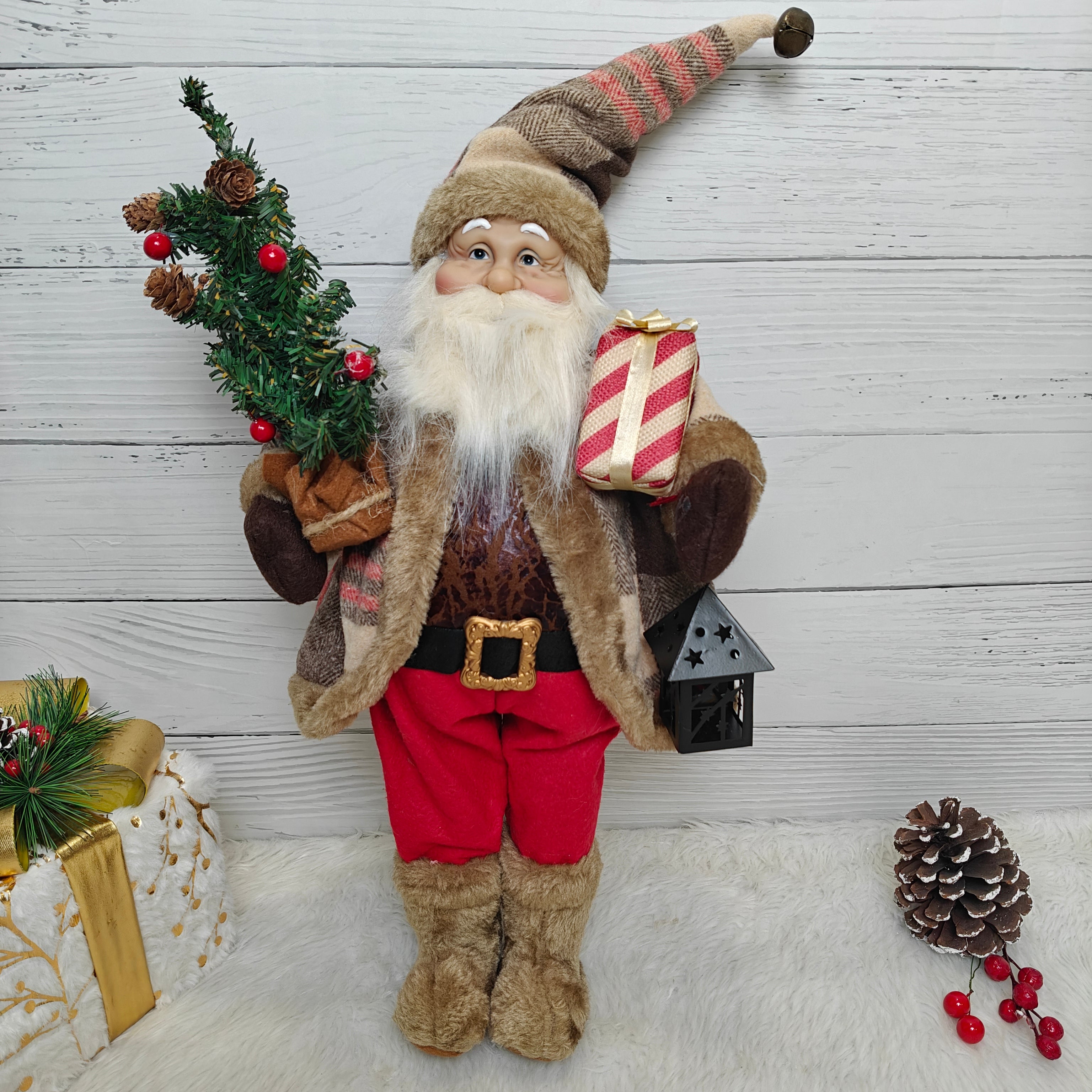 25" Rustic Woodland Santa