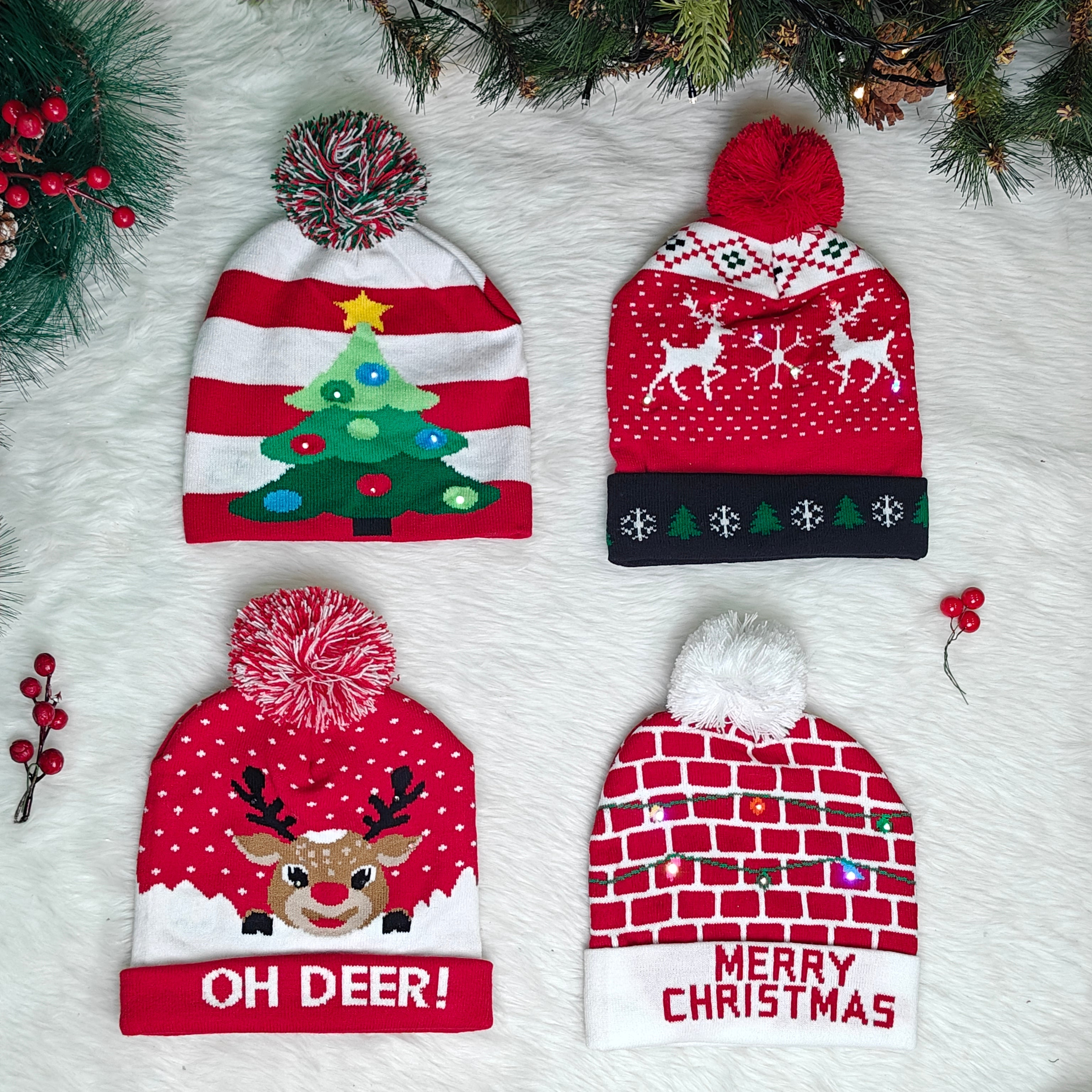 Knit LED Beanie -Set of 4