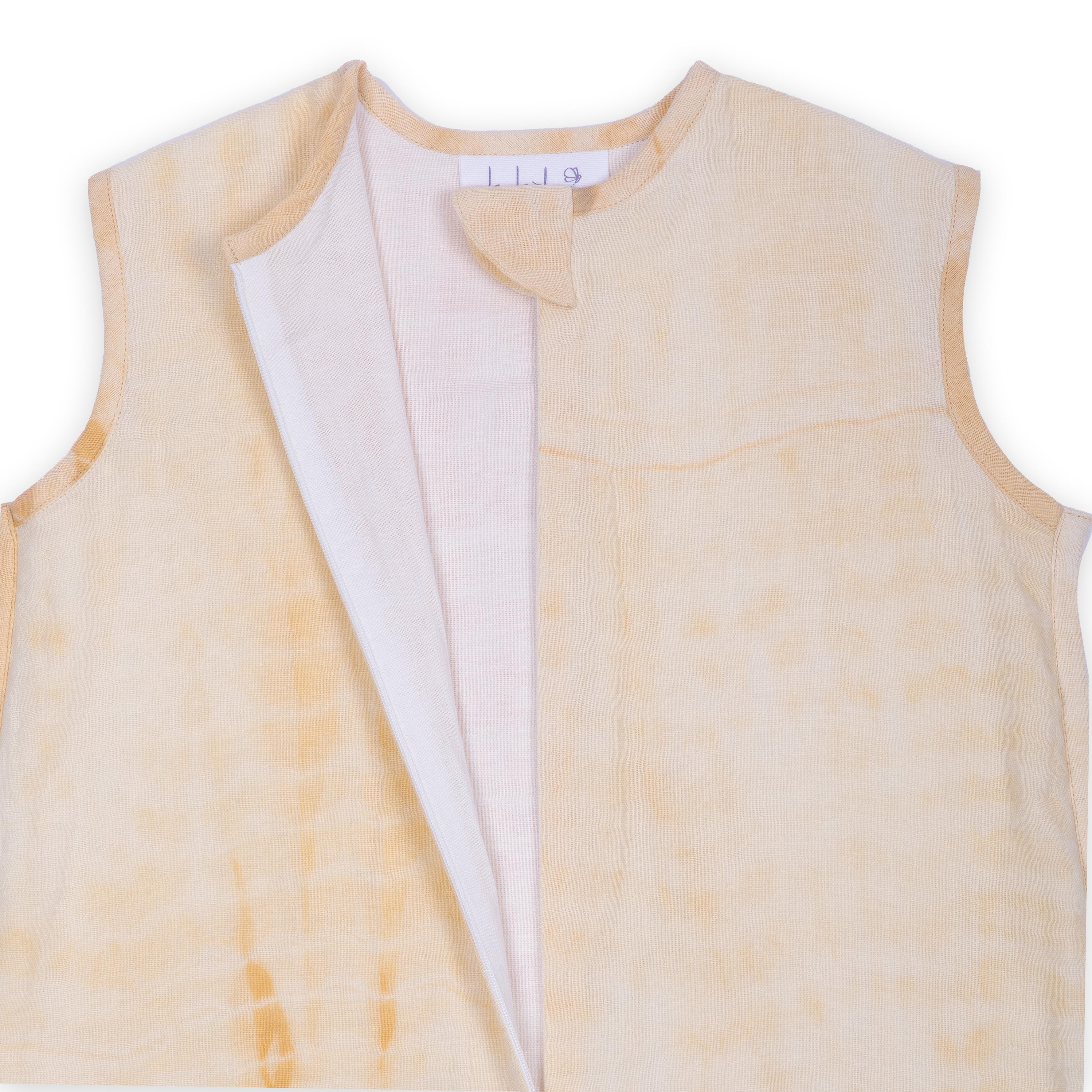 Organic Muslin & Naturally Dyed Sleep Sack | Peach Tie-dye