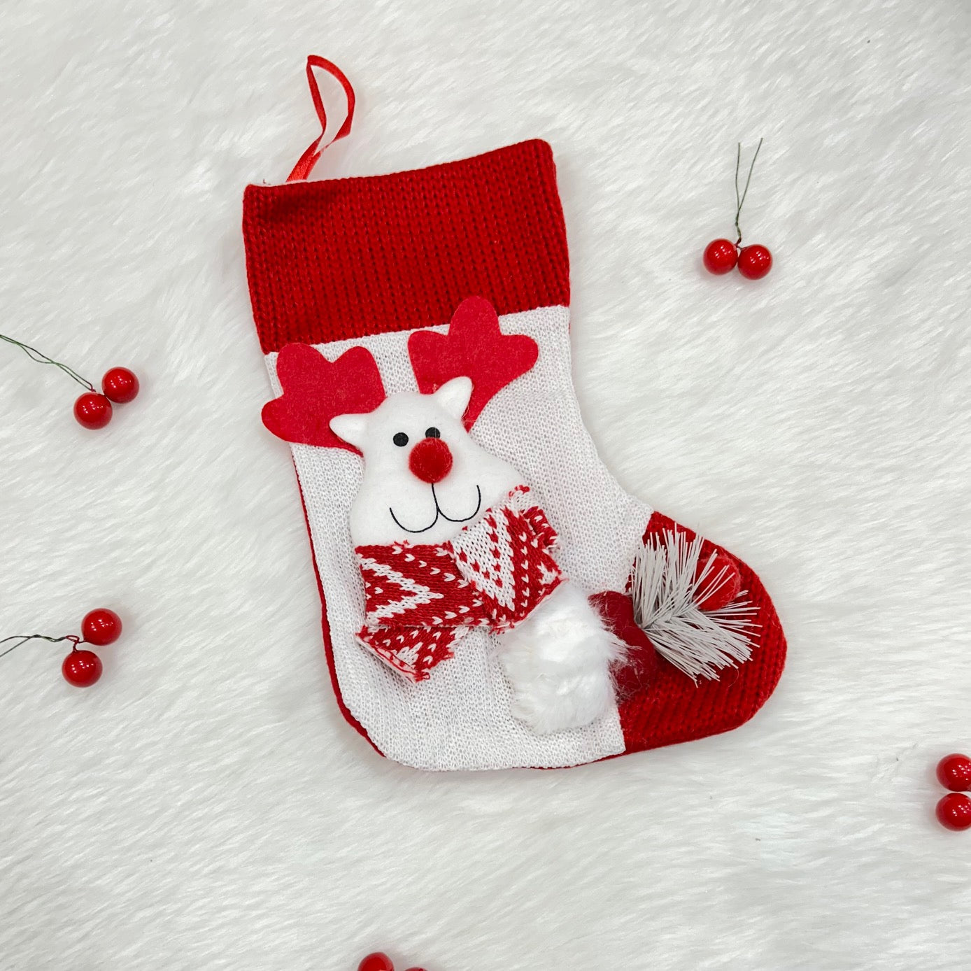 Crochet Comfort Mini Stocking (Reindeer)