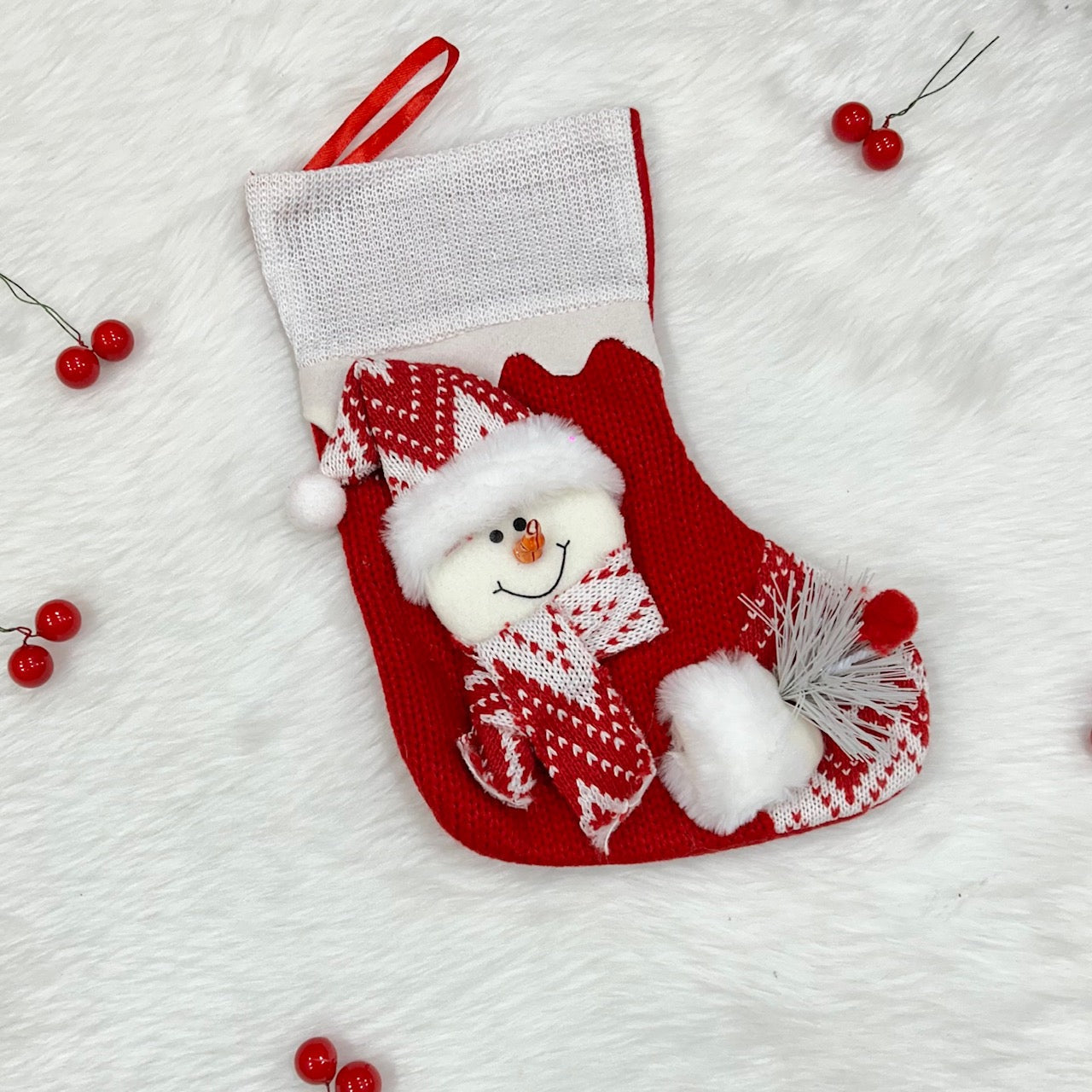 Crochet Comfort Mini Stocking (Snowman)