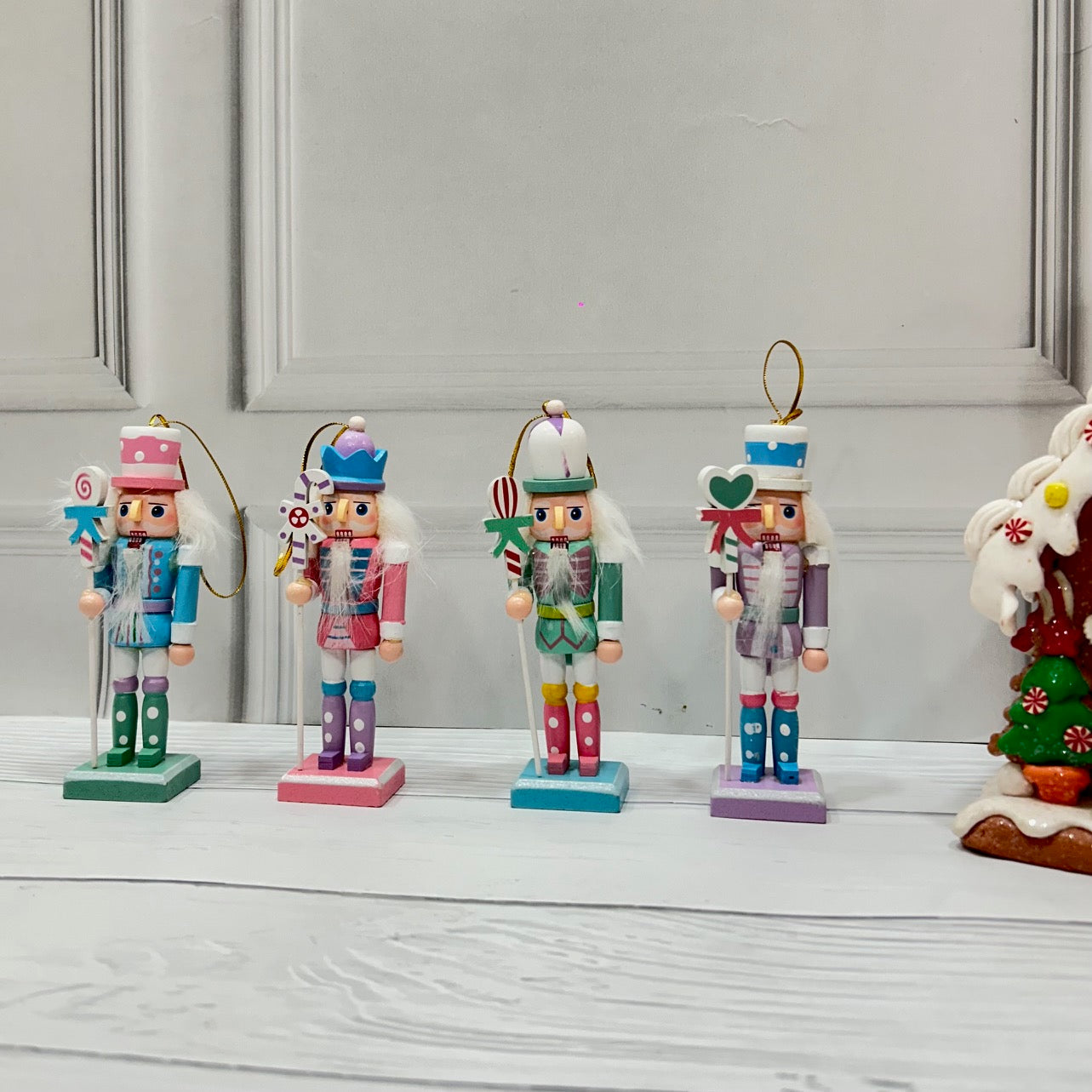 Blushy Nutcracker Ornaments (Set of 4)