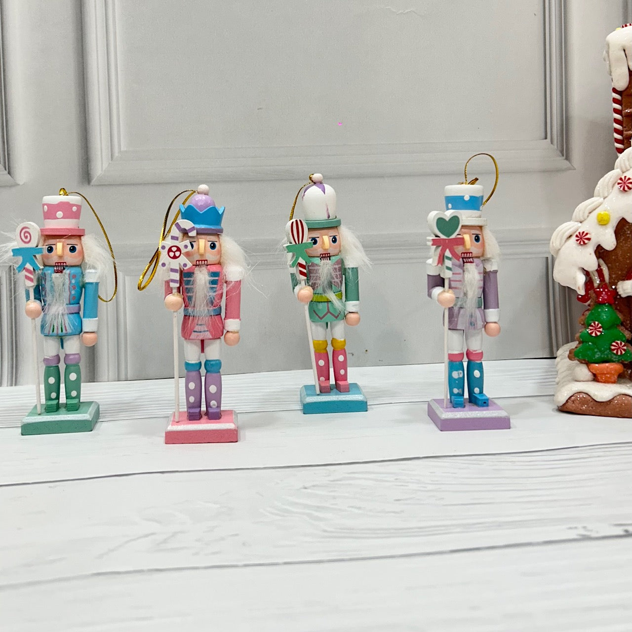 Blushy Nutcracker Ornaments (Set of 4)