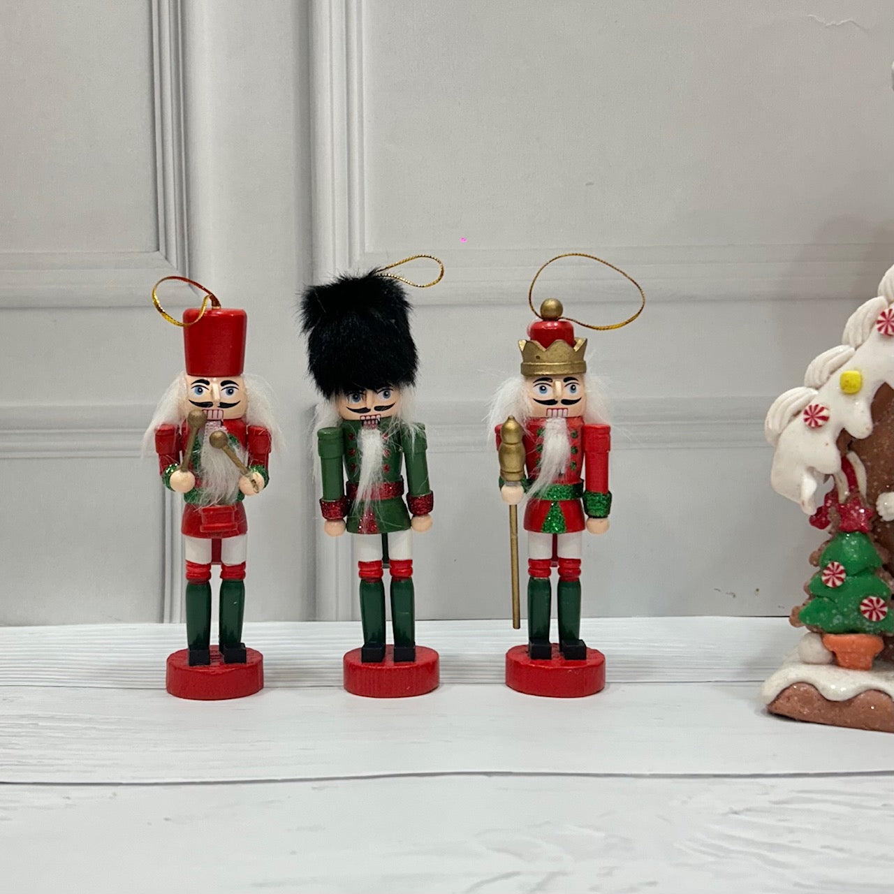 Glitter Nutcracker Ornaments (Set of 3)