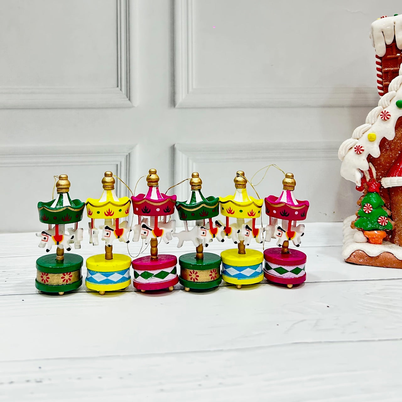 Whirlwind Wonder Carousel Ornaments (Set of 6)