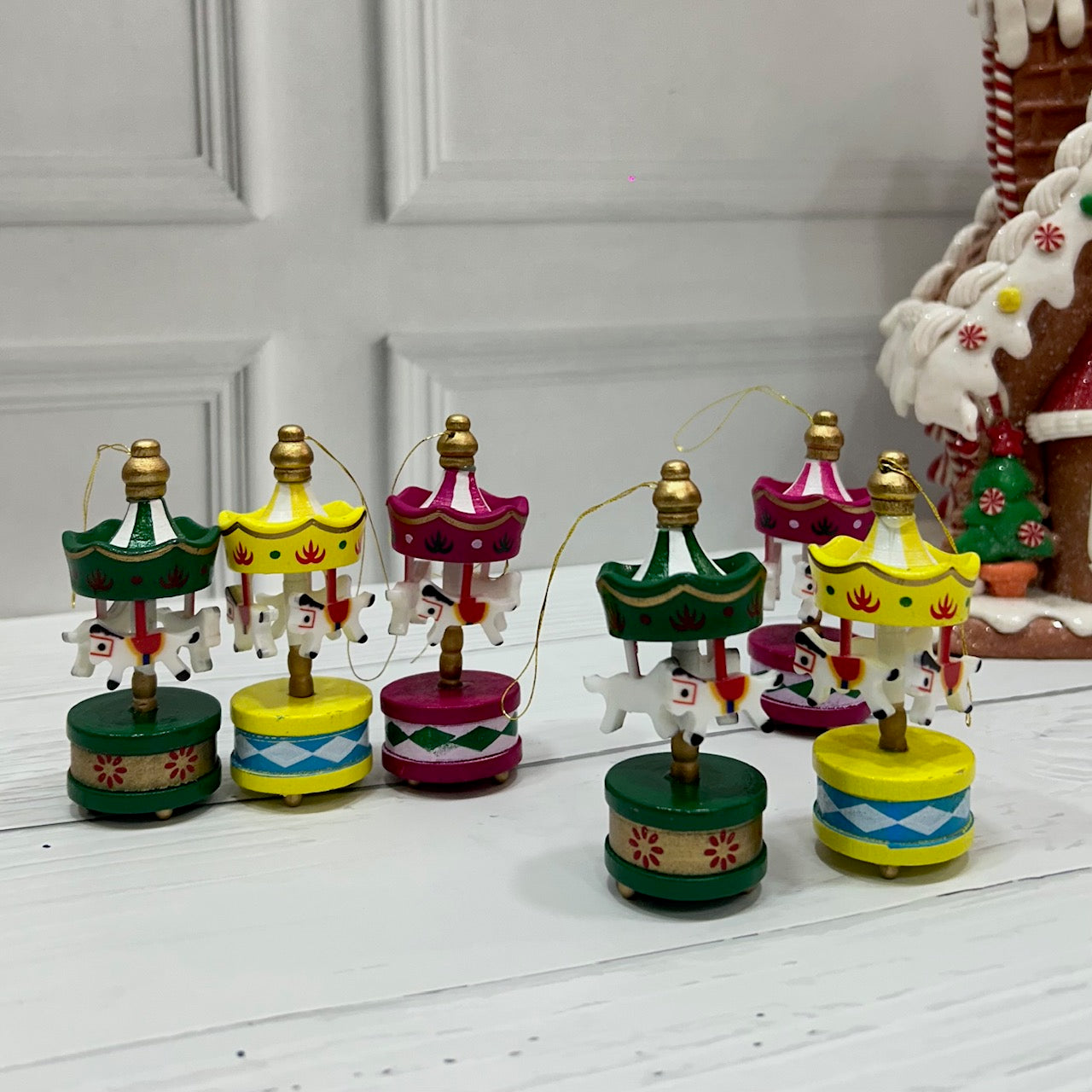 Whirlwind Wonder Carousel Ornaments (Set of 6)