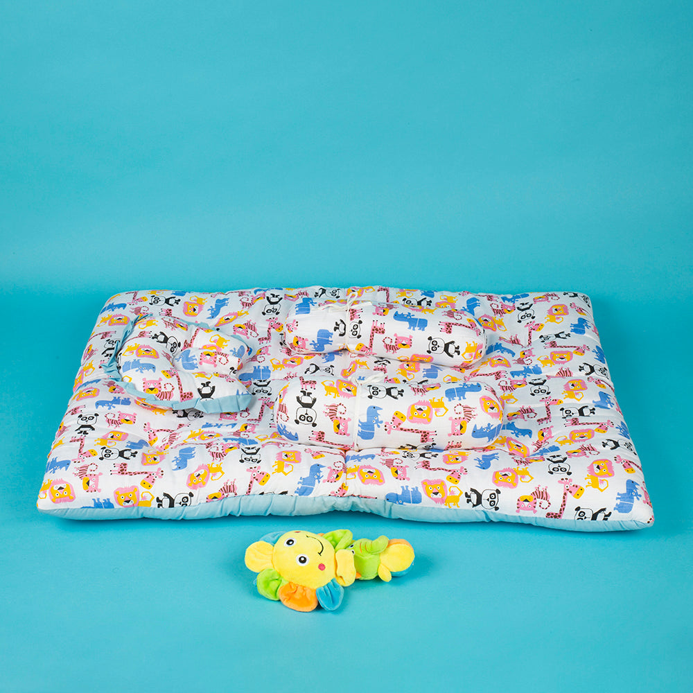 I Love Animals Multicolour Muslin Mattress Set - Baby Moo