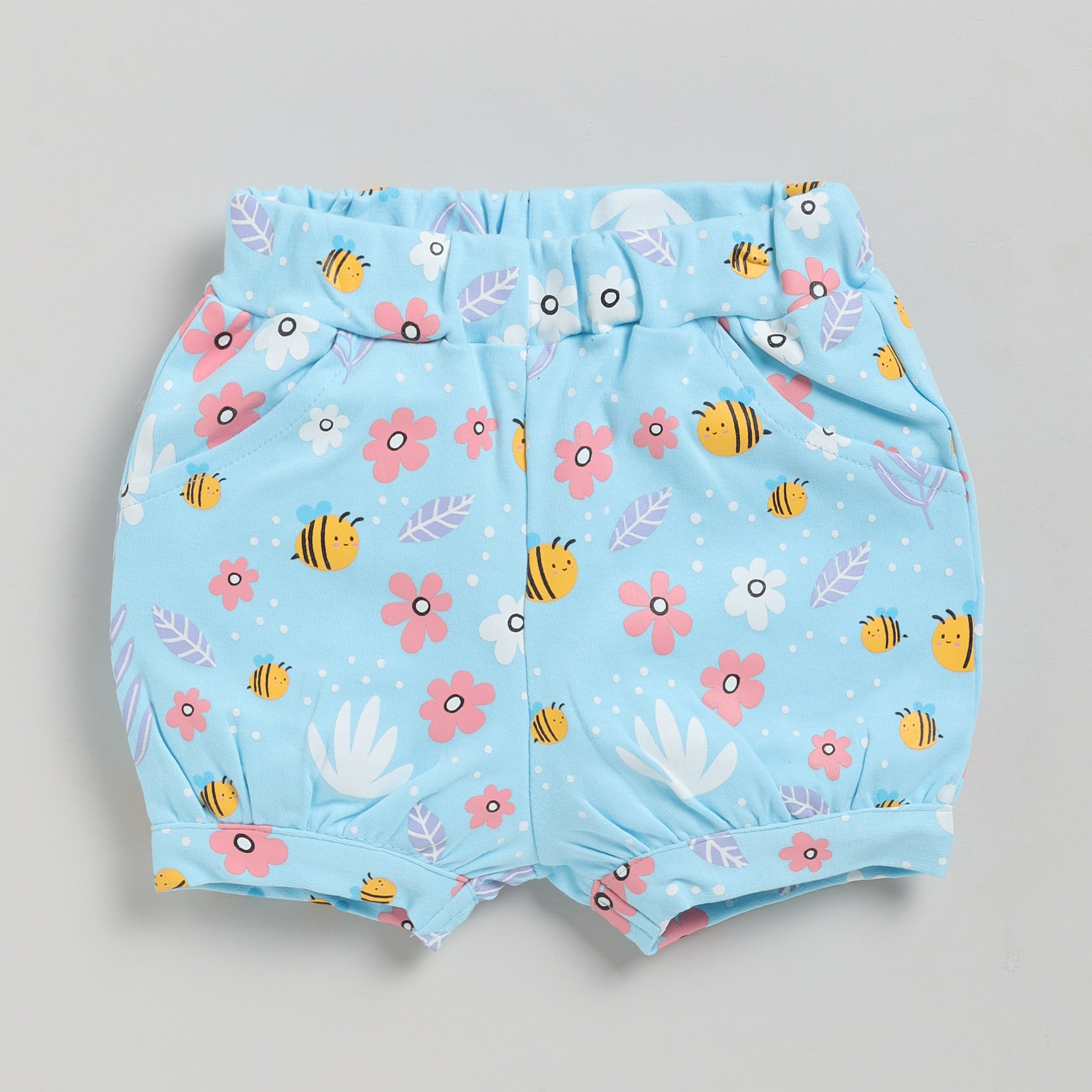 Snuggly Monkey Girls Cute Honeybee Print Top with Shorts