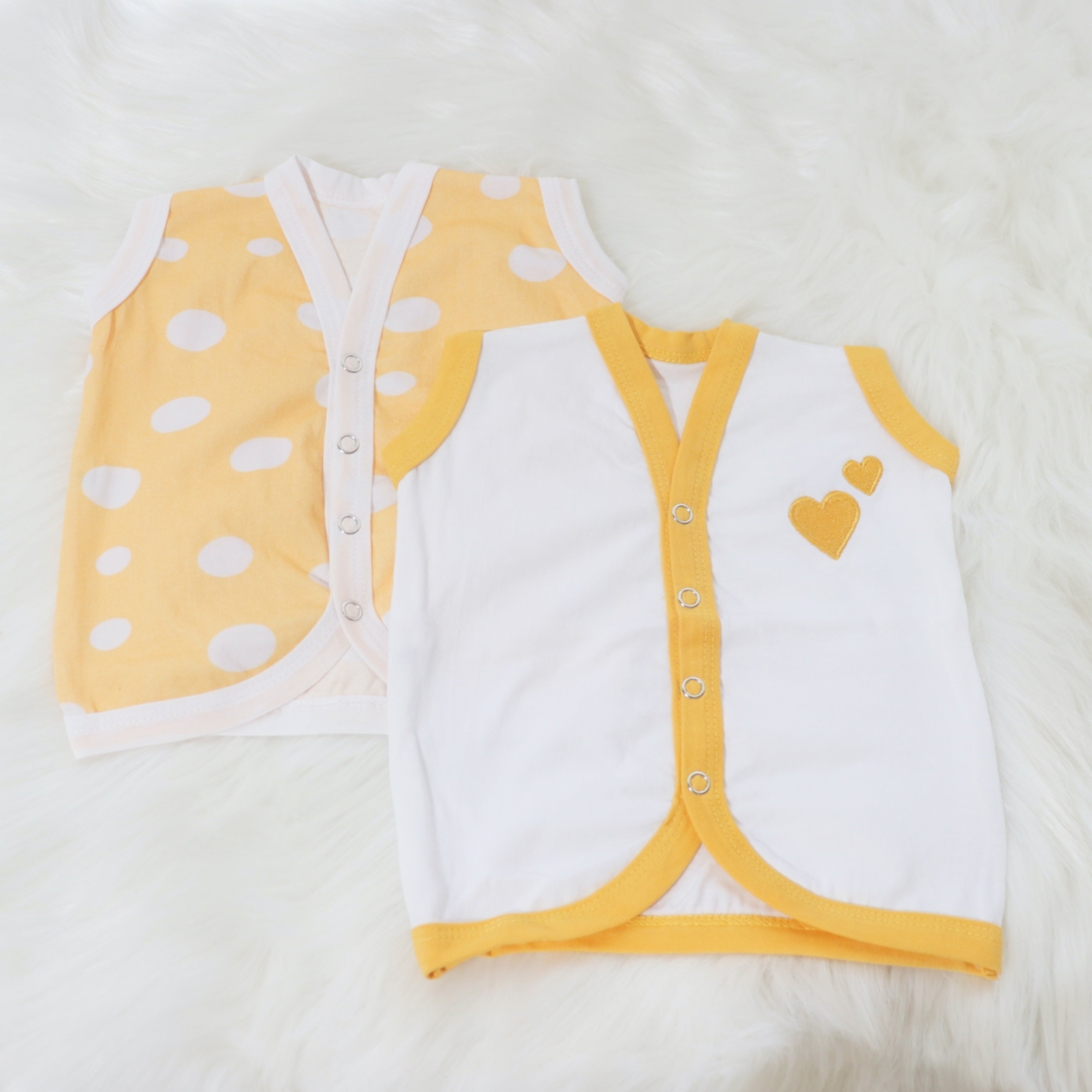 Cute Polka - Doodle Baby Vests (Set of 2)