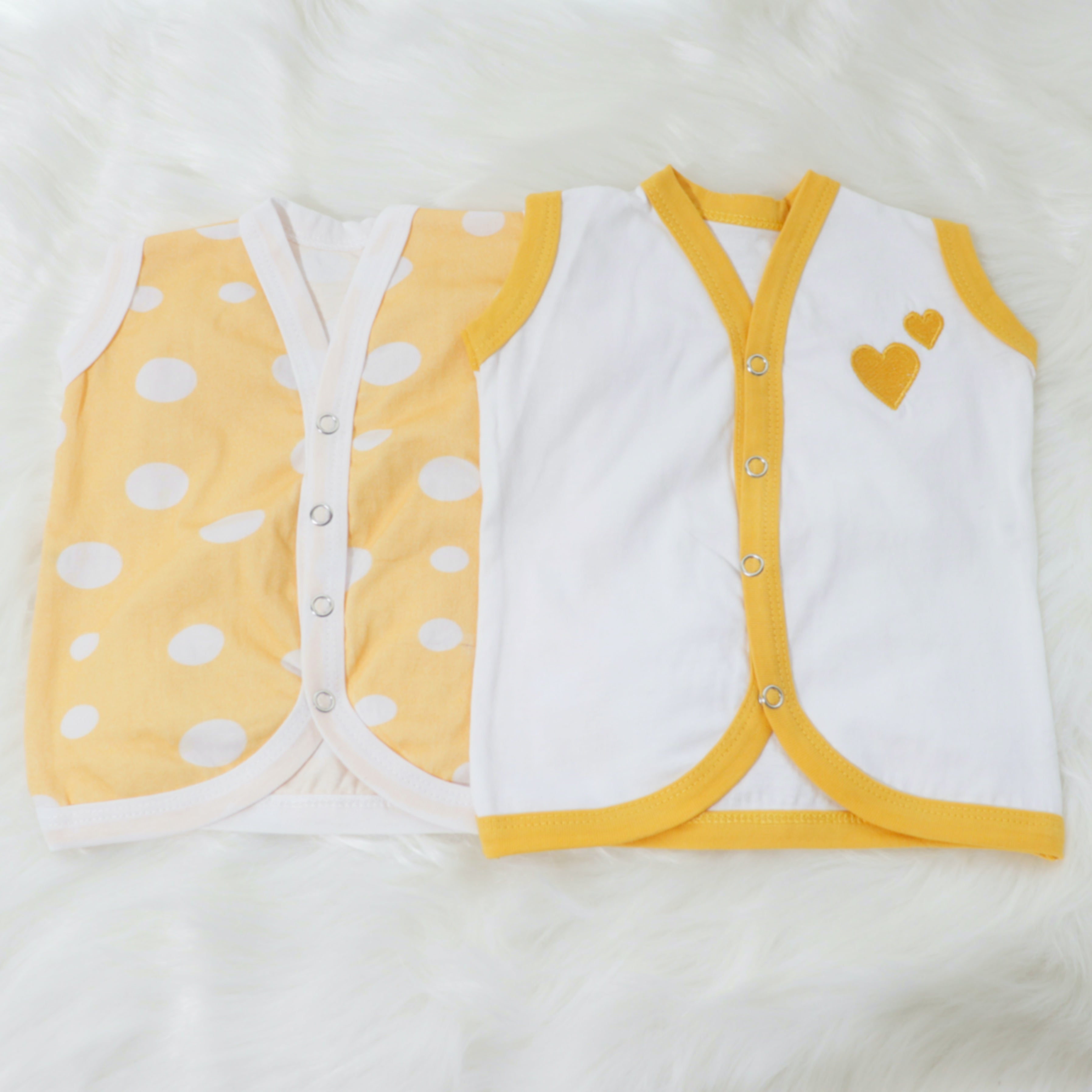 Cute Polka - Doodle Baby Vests (Set of 2)