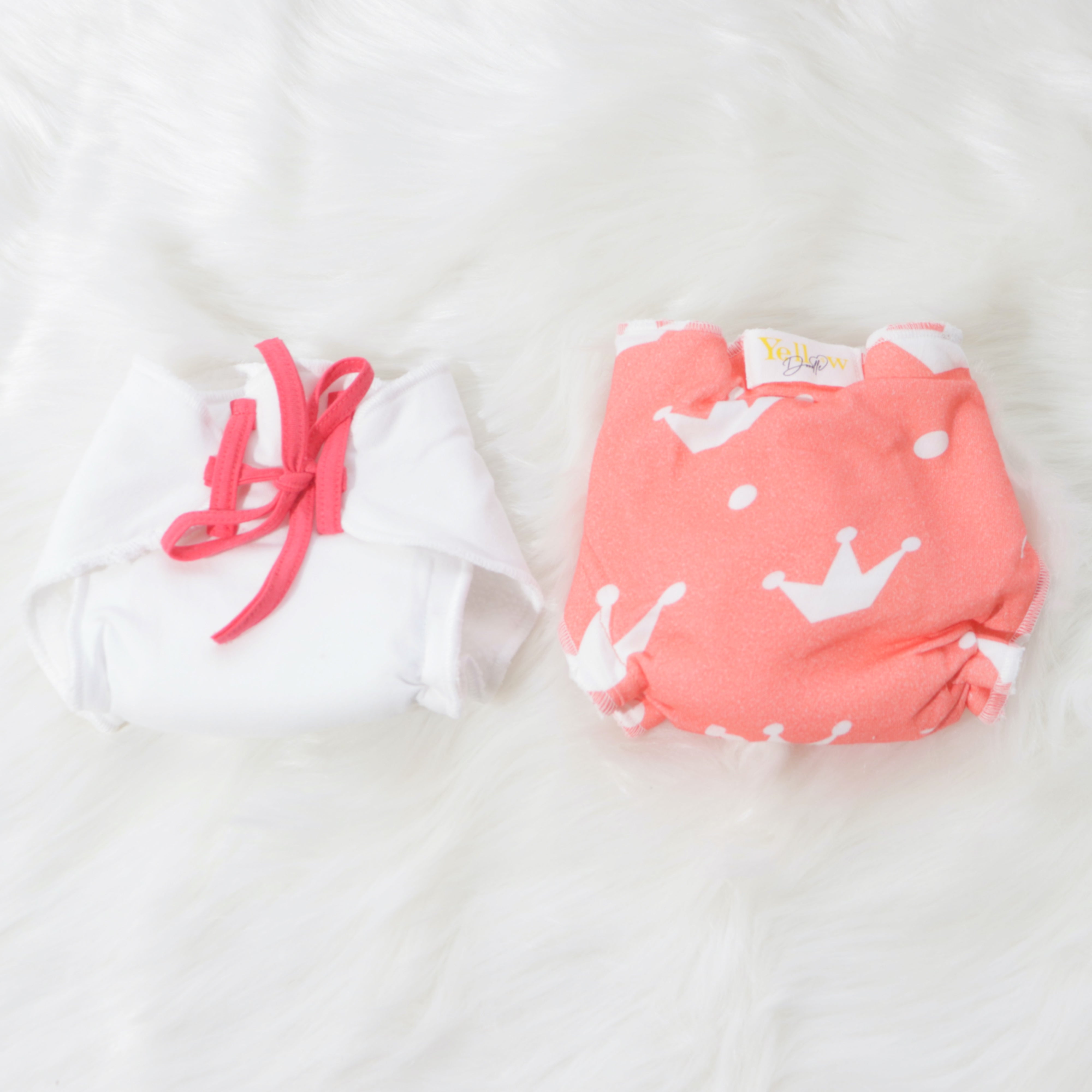 Crowns - Doodle Dry Nappies (Set of 2)