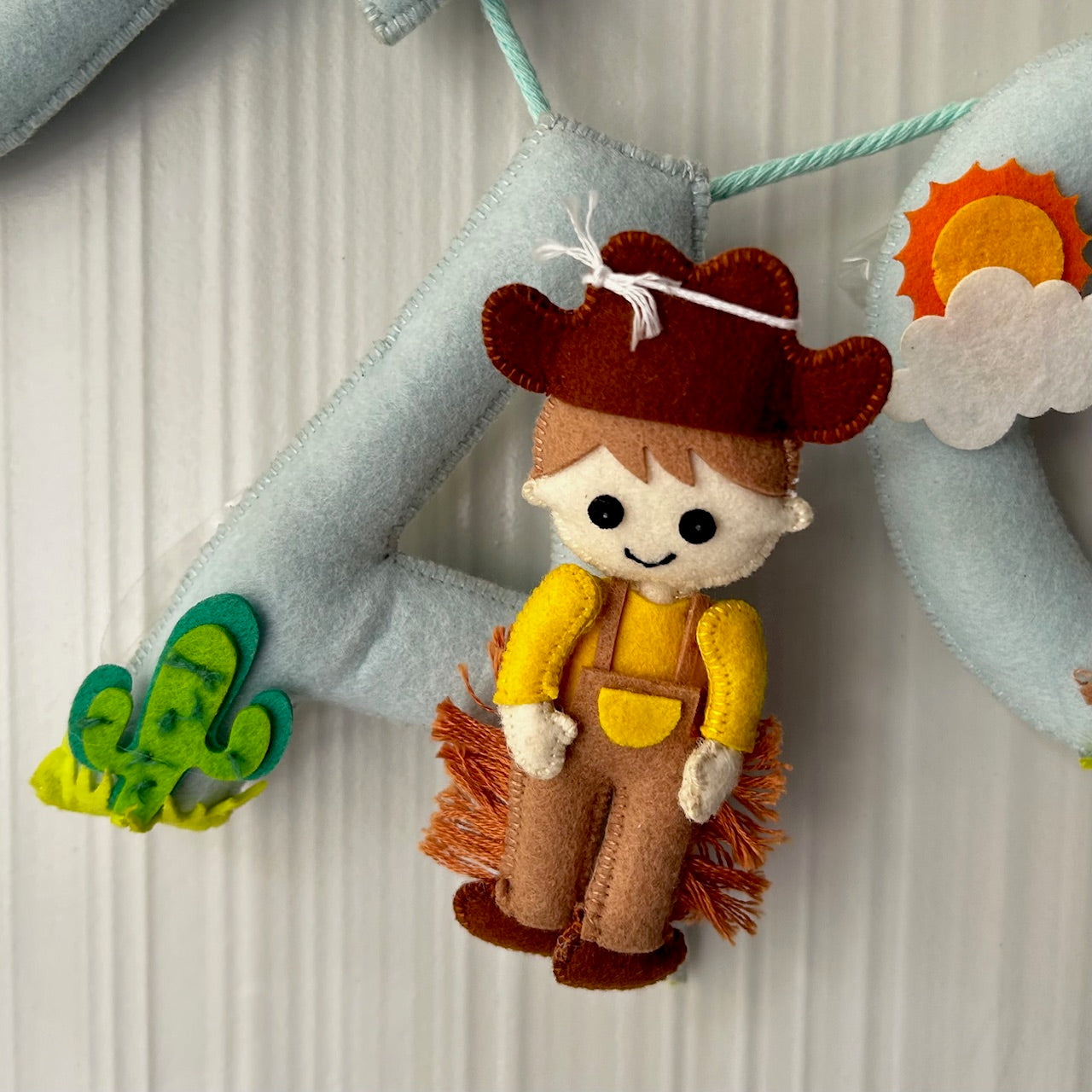 Babble Wrap The Wild West Name Bunting/Garland - Cow Boy