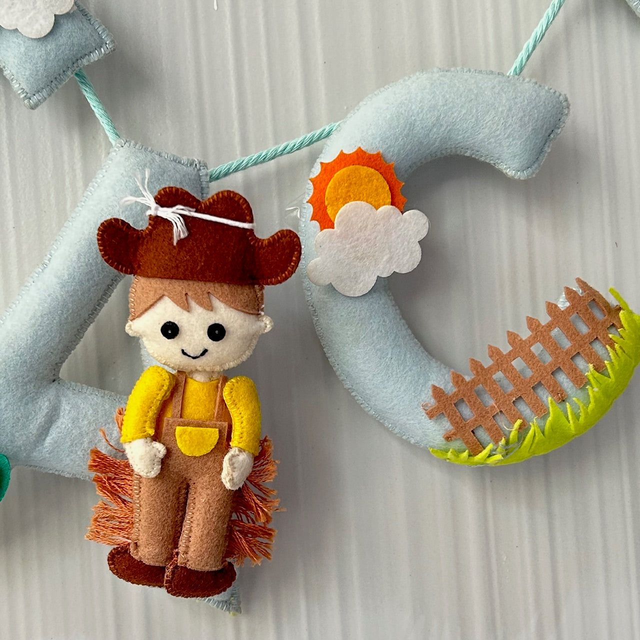 The Wild West Name Bunting/Garland - Cow Boy