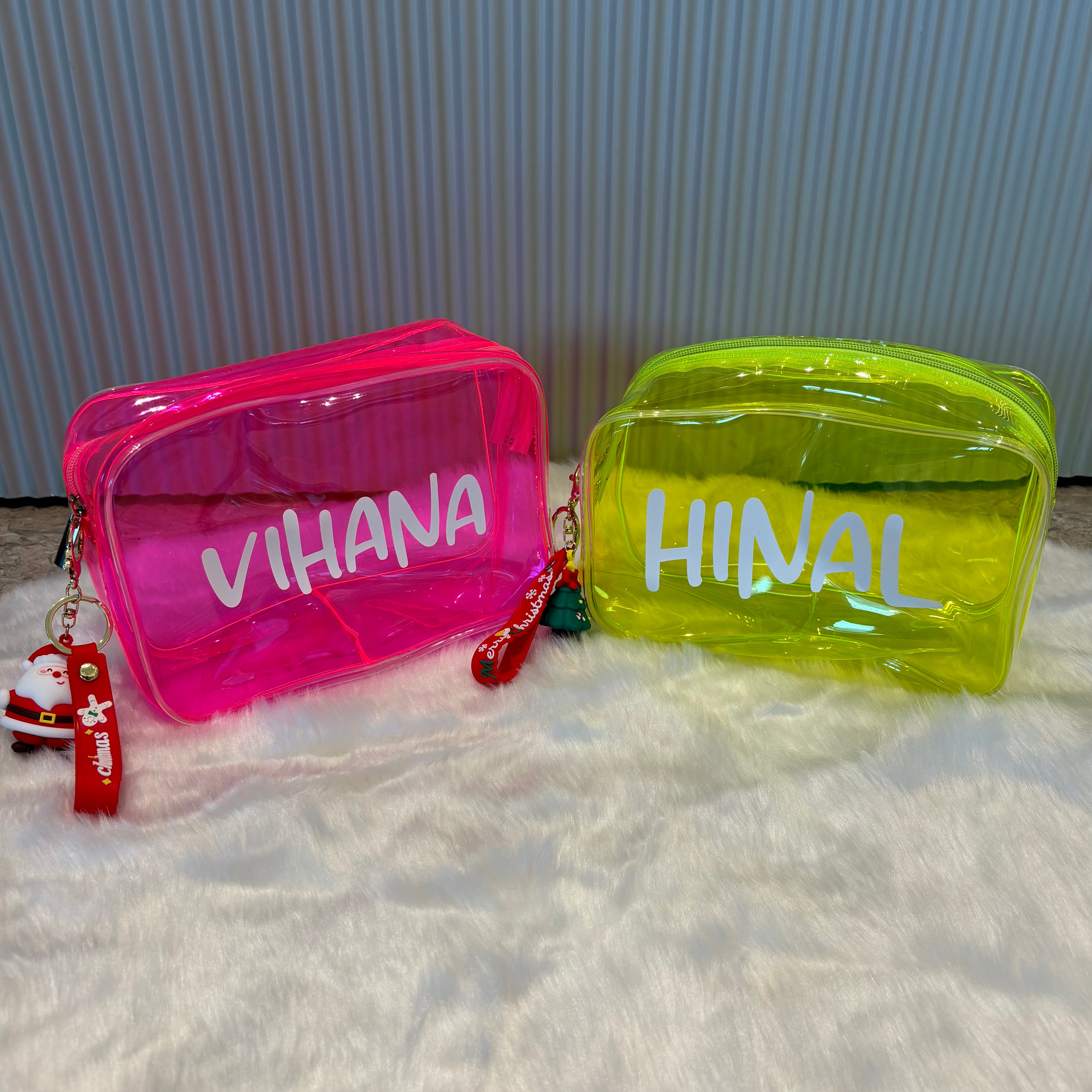 Personalised Transparent Jelly Pouch with Hanging