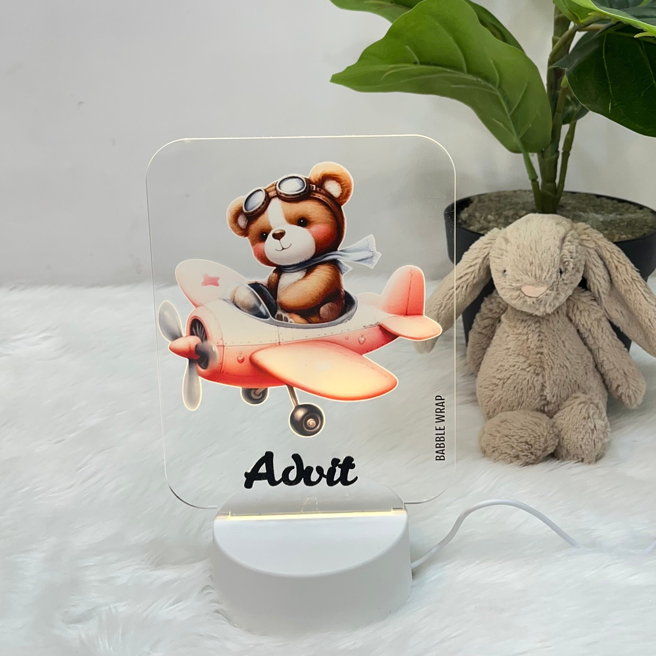 Acrylic LED Night Lamp - Teddy’s Sky Adventure