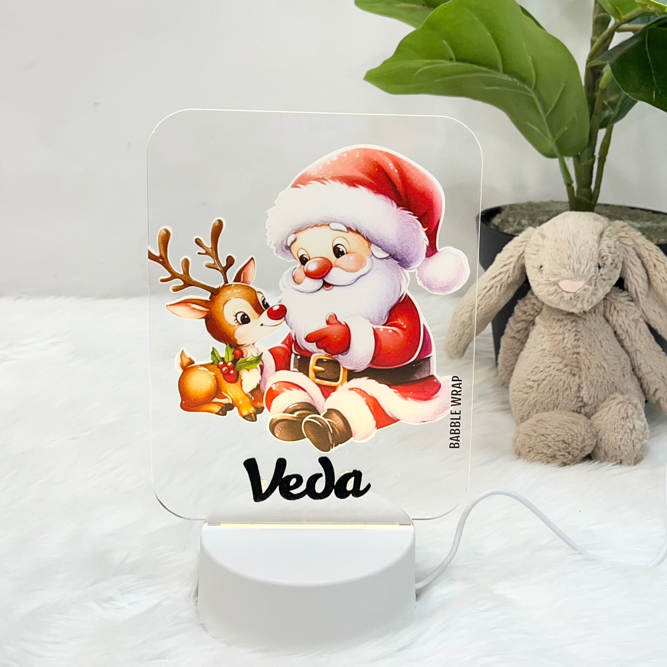 Acrylic LED Night Lamp - Santa’s Bestie