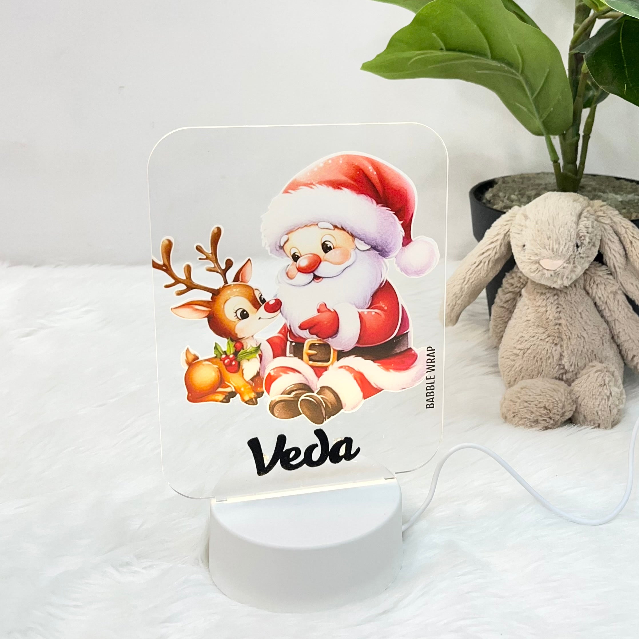 Acrylic LED Night Lamp - Santa’s Bestie