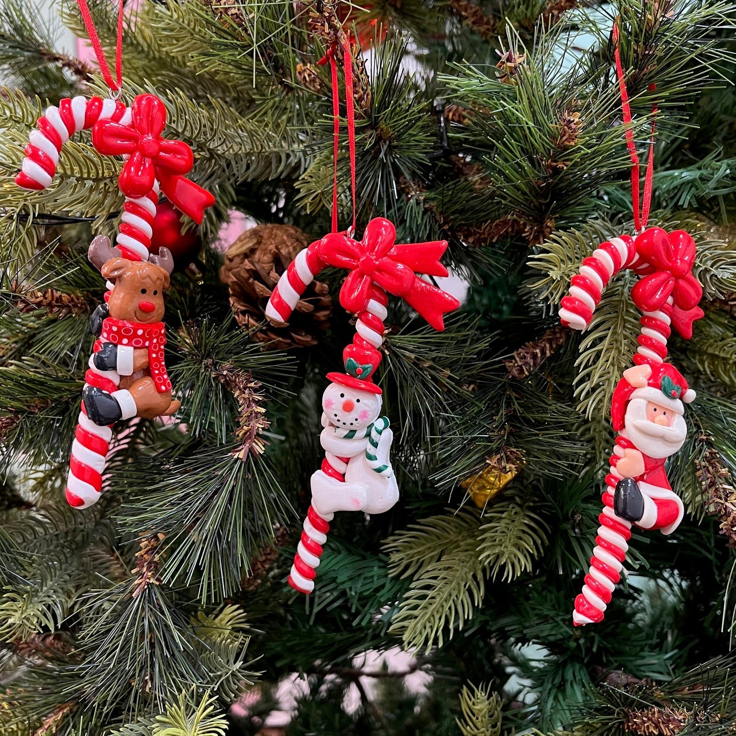 Candy Cane Ornaments (Set of 3)