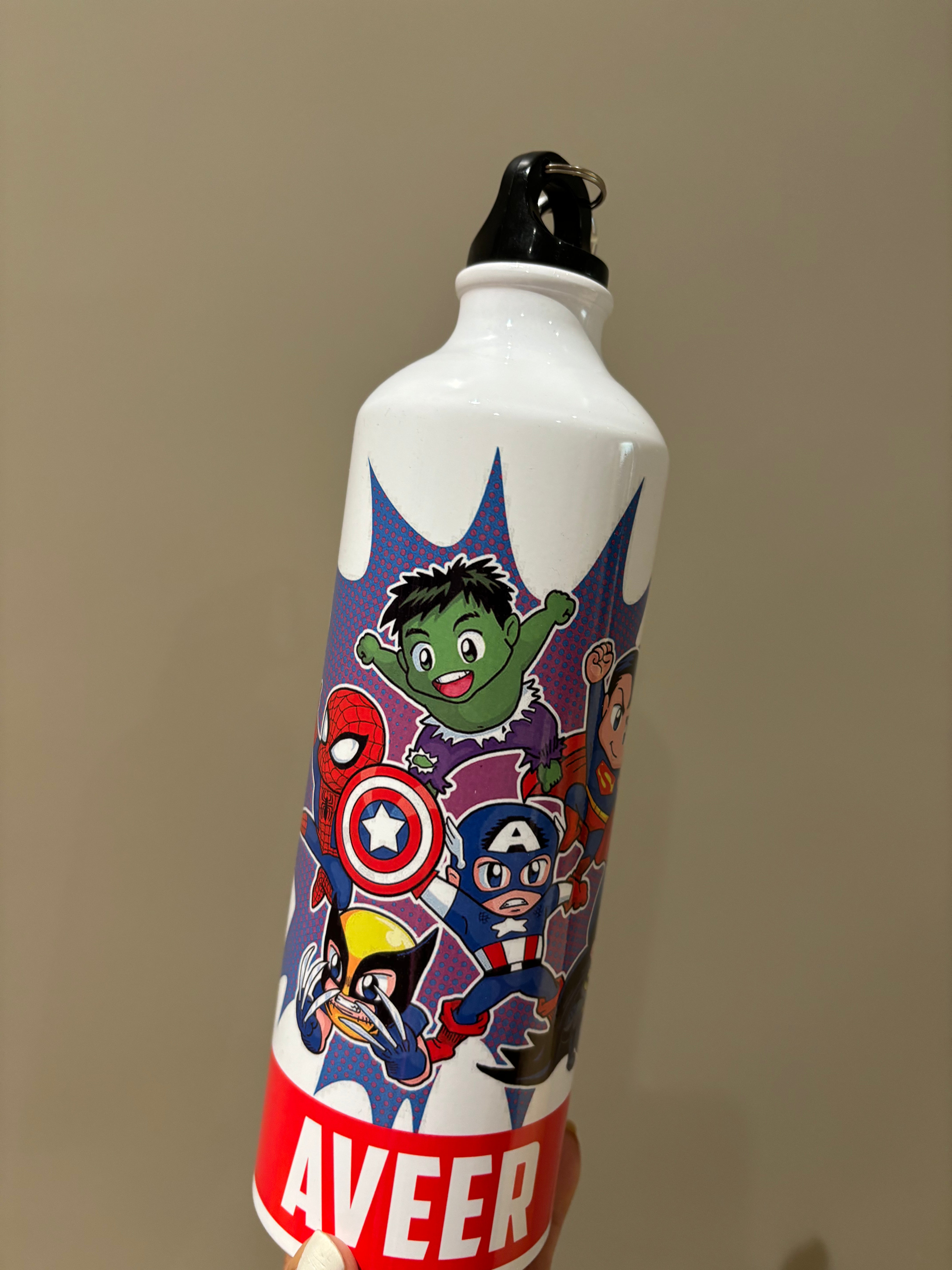 Personalised Water Bottle- Superhero