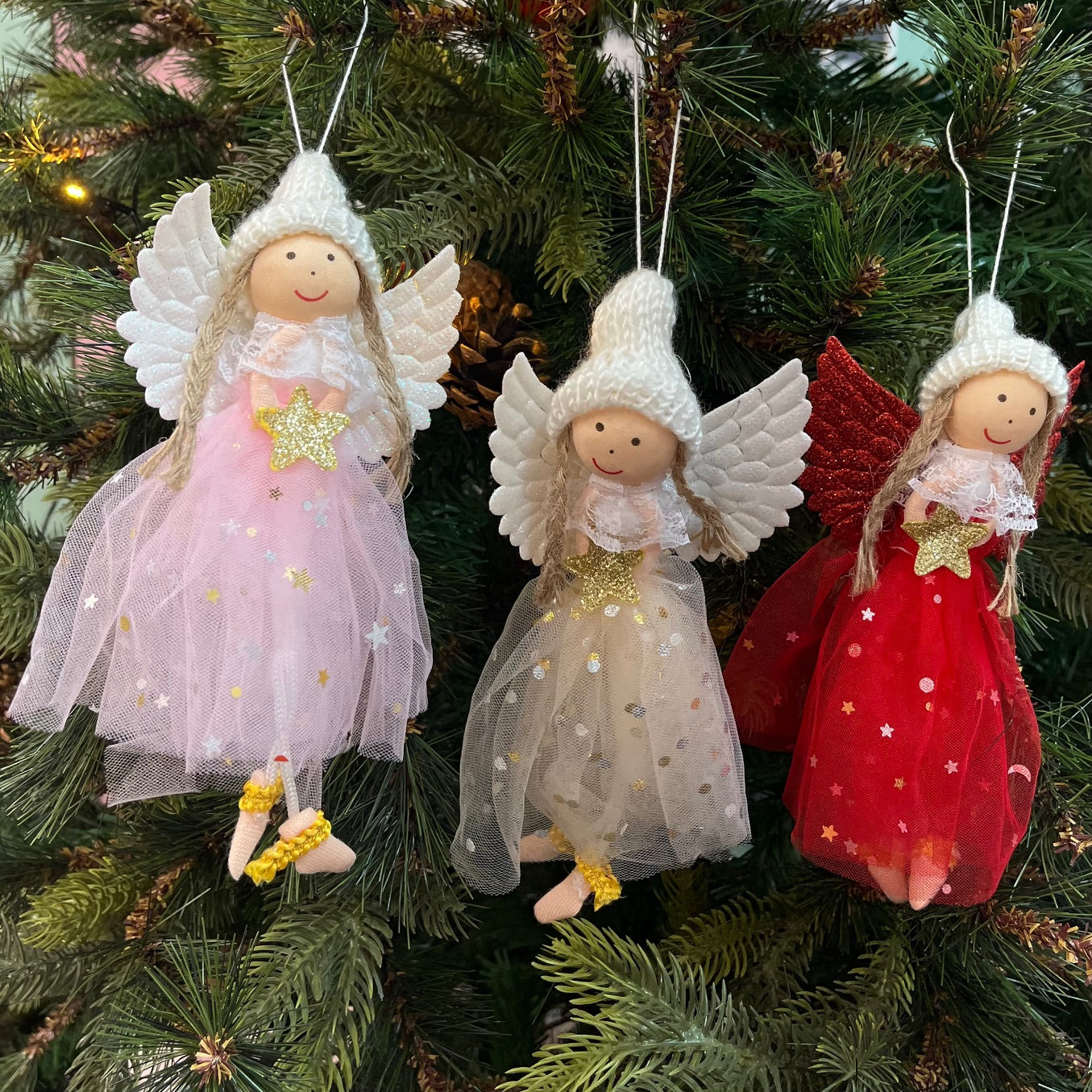 Angel Wings Ornaments (Set of 3)