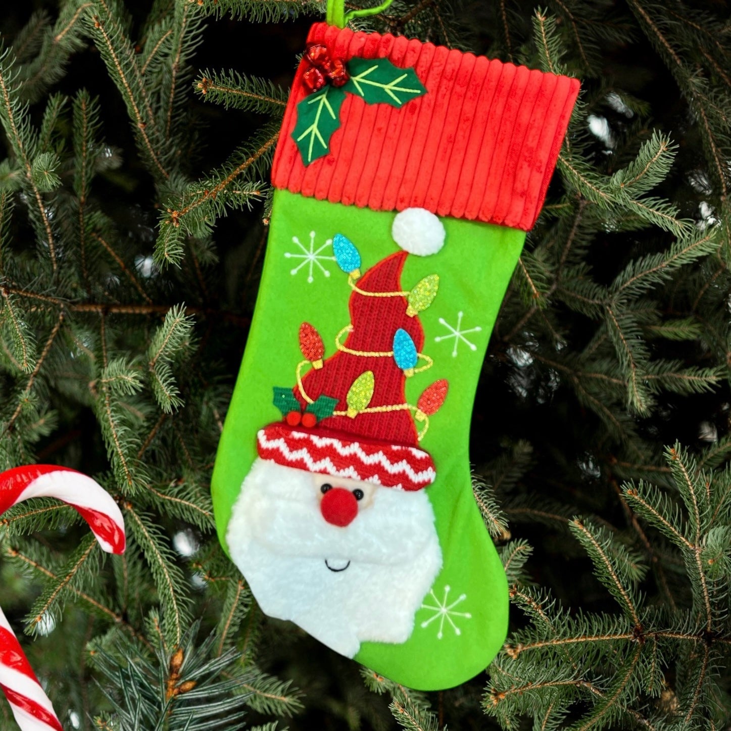 Luxury Mistletoe Stocking (Santa)