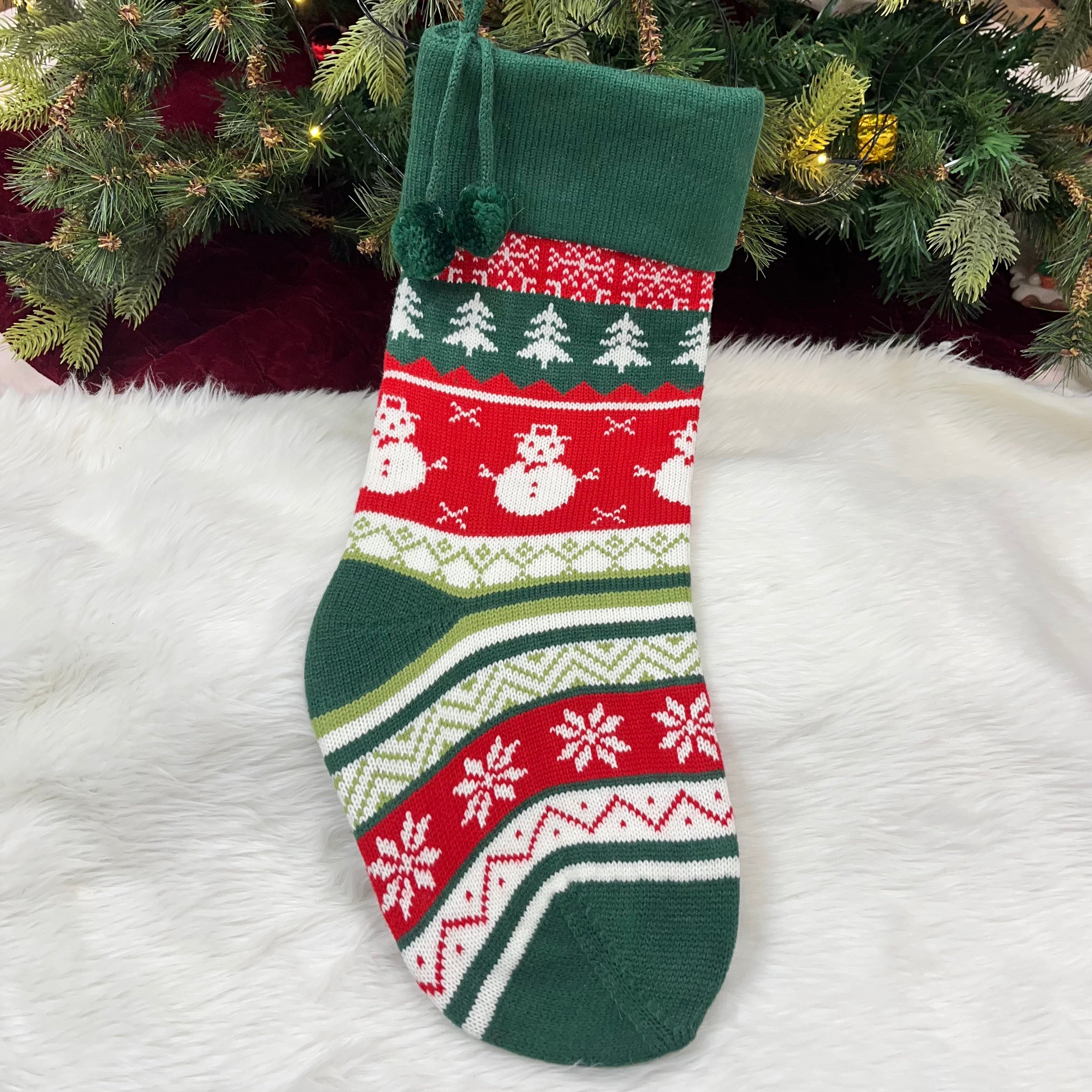Handwoven Knitted Stocking