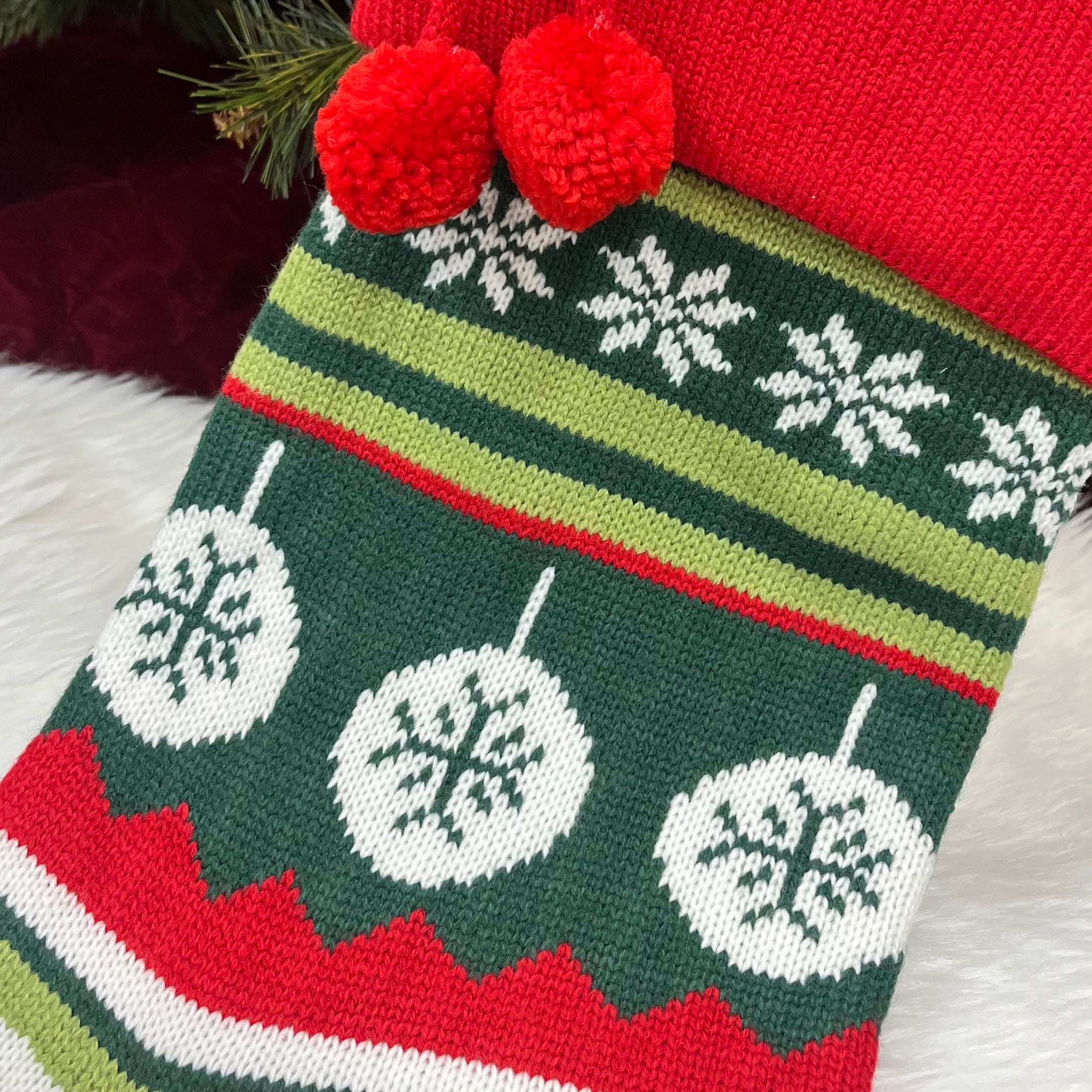 Handwoven Knitted Stocking (Floral Fantasy)