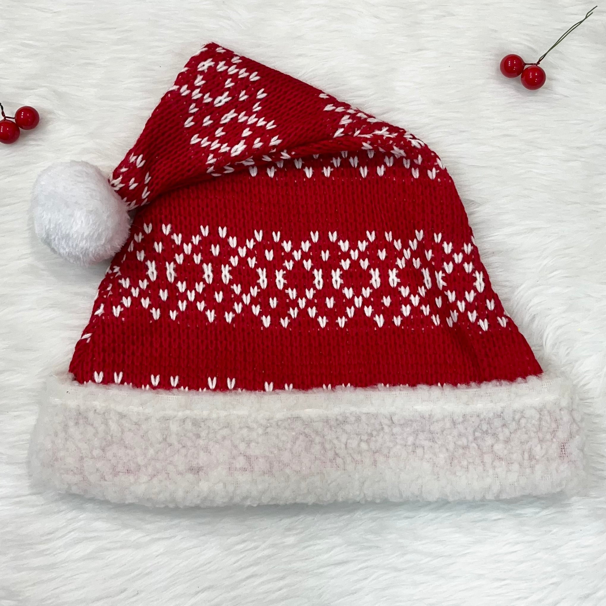 Personalised Classic Knit Santa Hat (Adults)