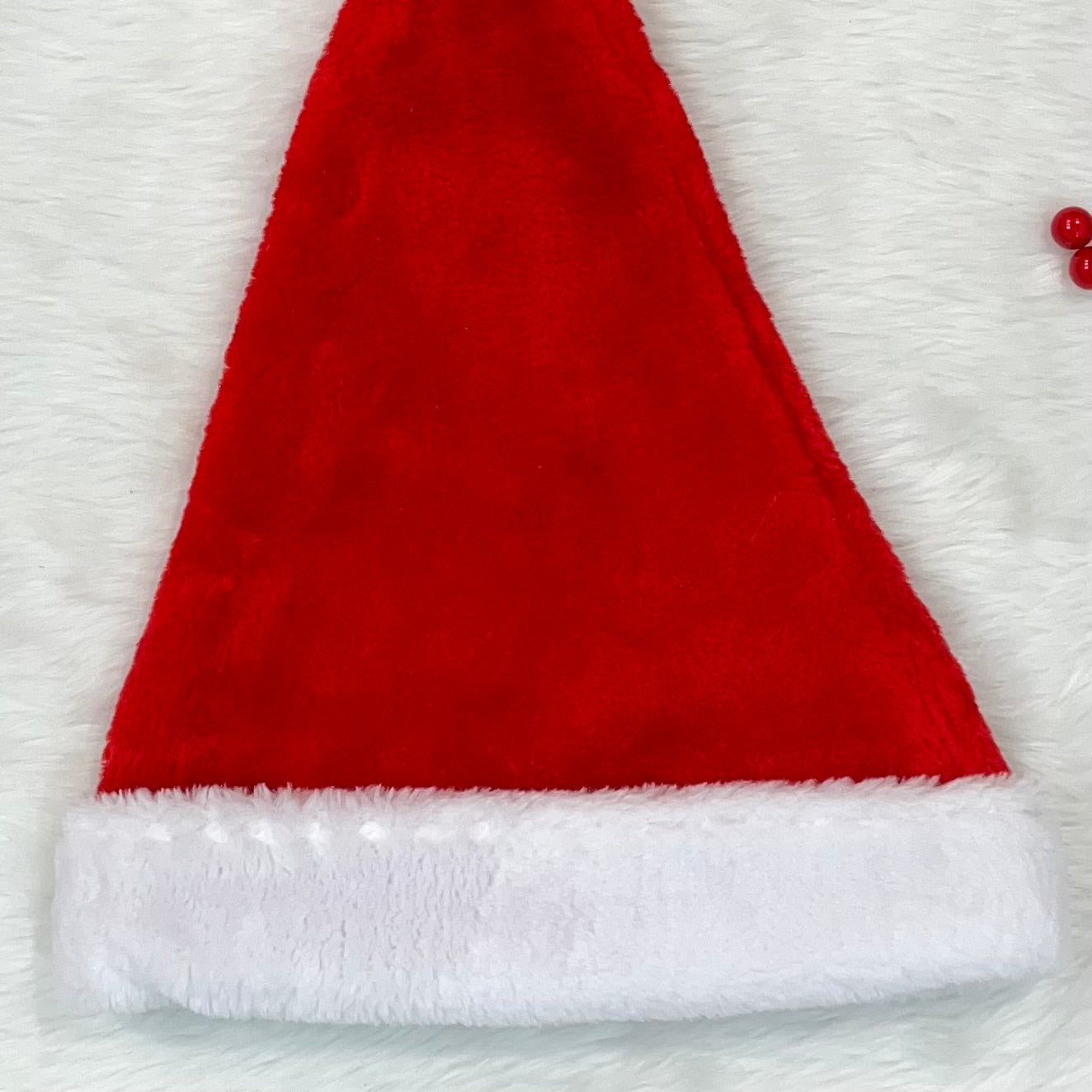 Personalised Thick Plush Santa Hat (Adults)