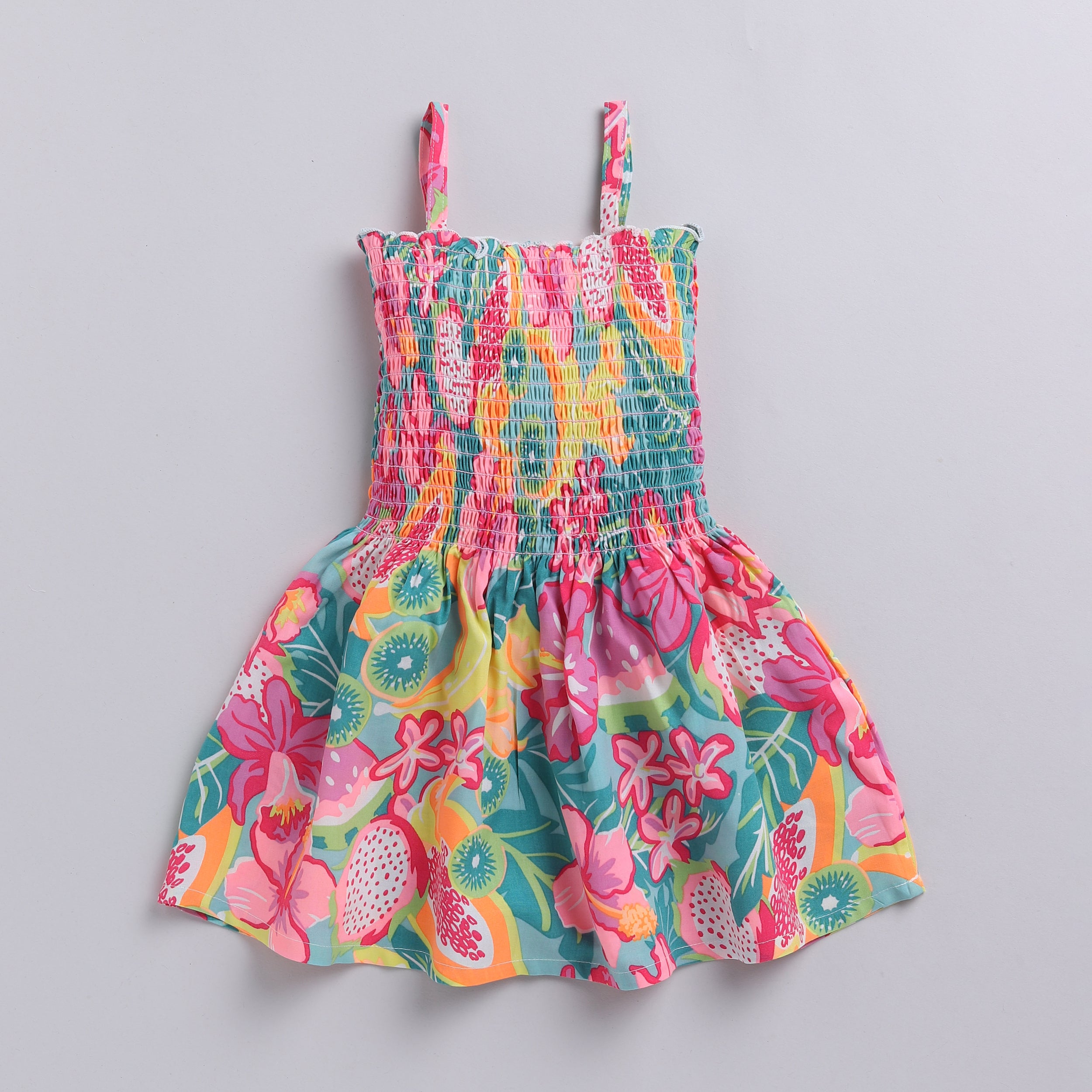Snuggly Monkey Multicolour Floral Print Summer Frock