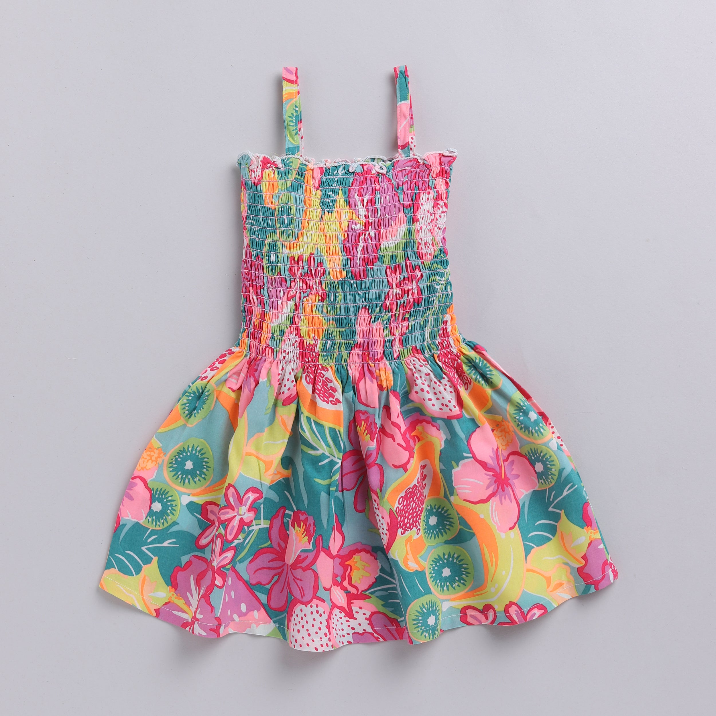 Snuggly Monkey Multicolour Floral Print Summer Frock