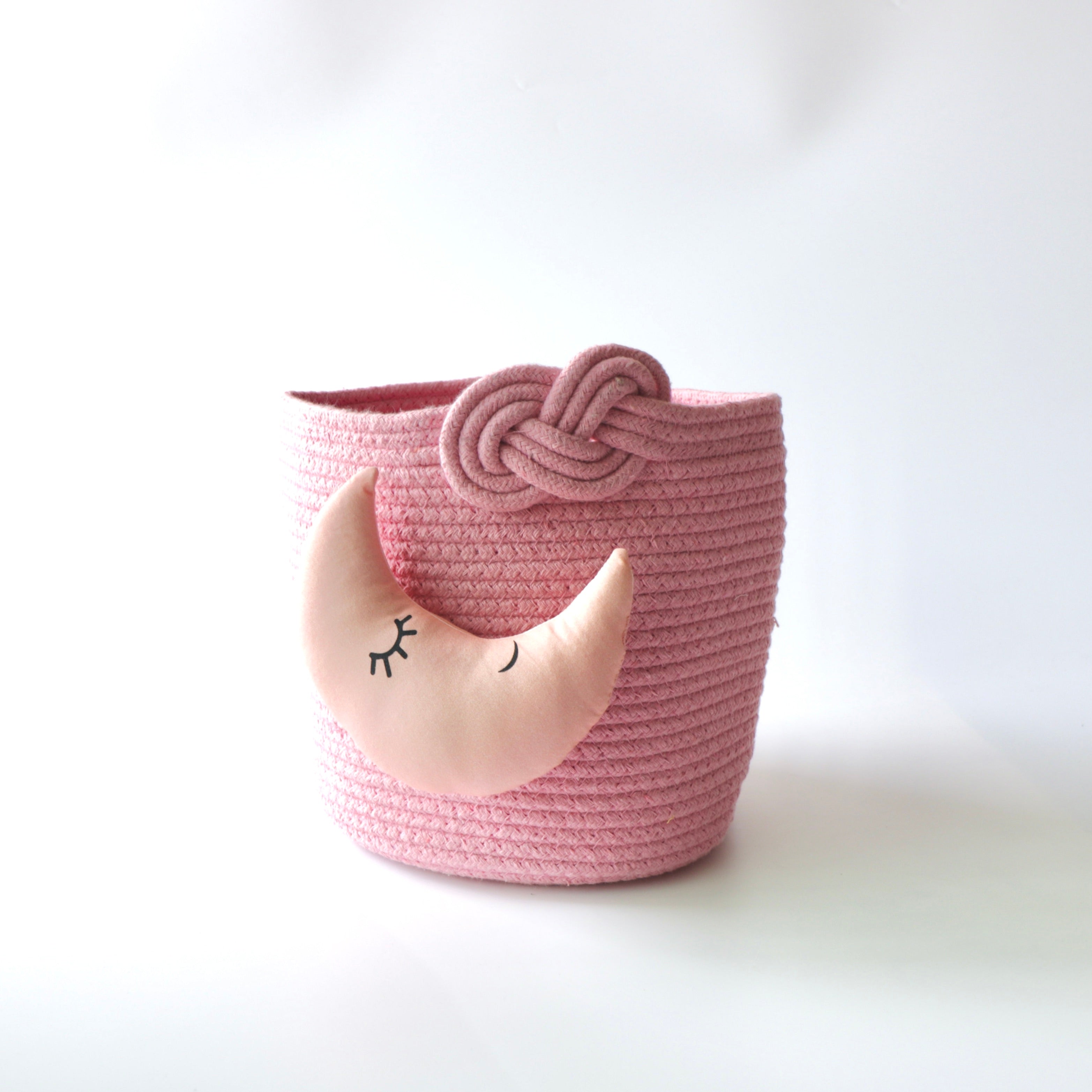 Multipurpose Storage Knotted Basket - Pink (Moon)