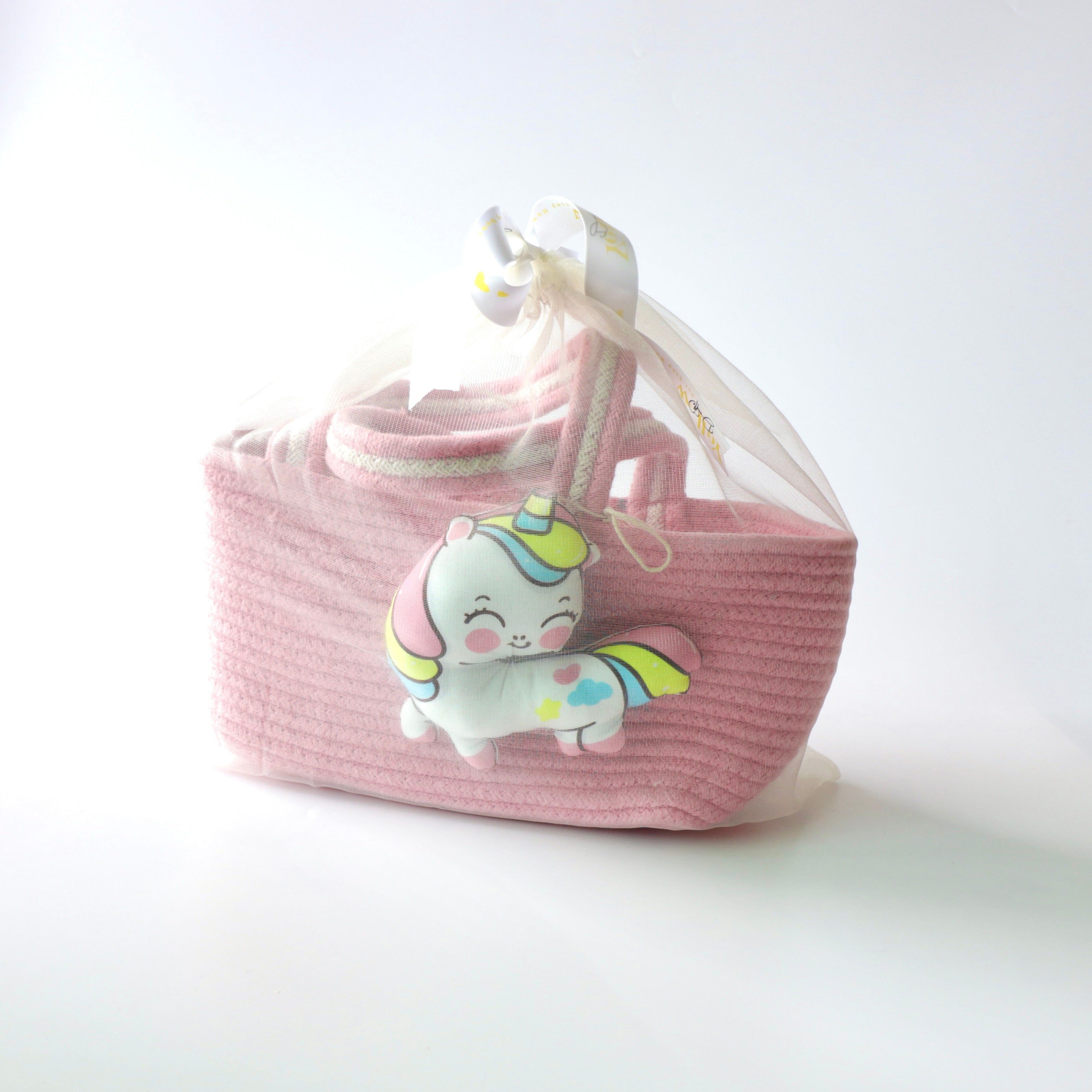 Multipurpose Storage & Gift Basket - Pink (Unicorn)