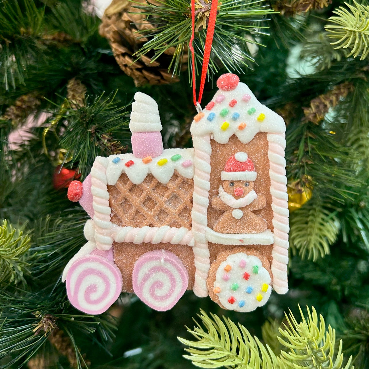 Gingerbread Train Adventure Ornaments (Set of 3)