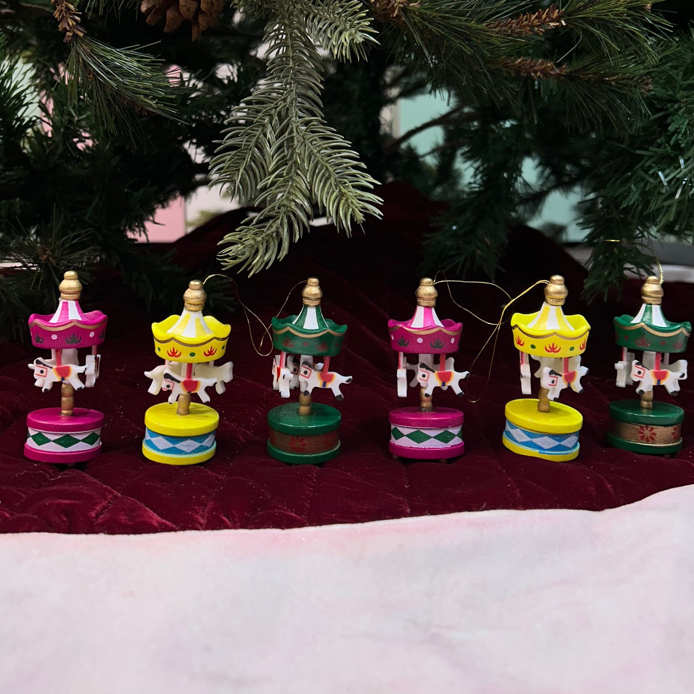Whirlwind Wonder Carousel Ornaments (Set of 6)