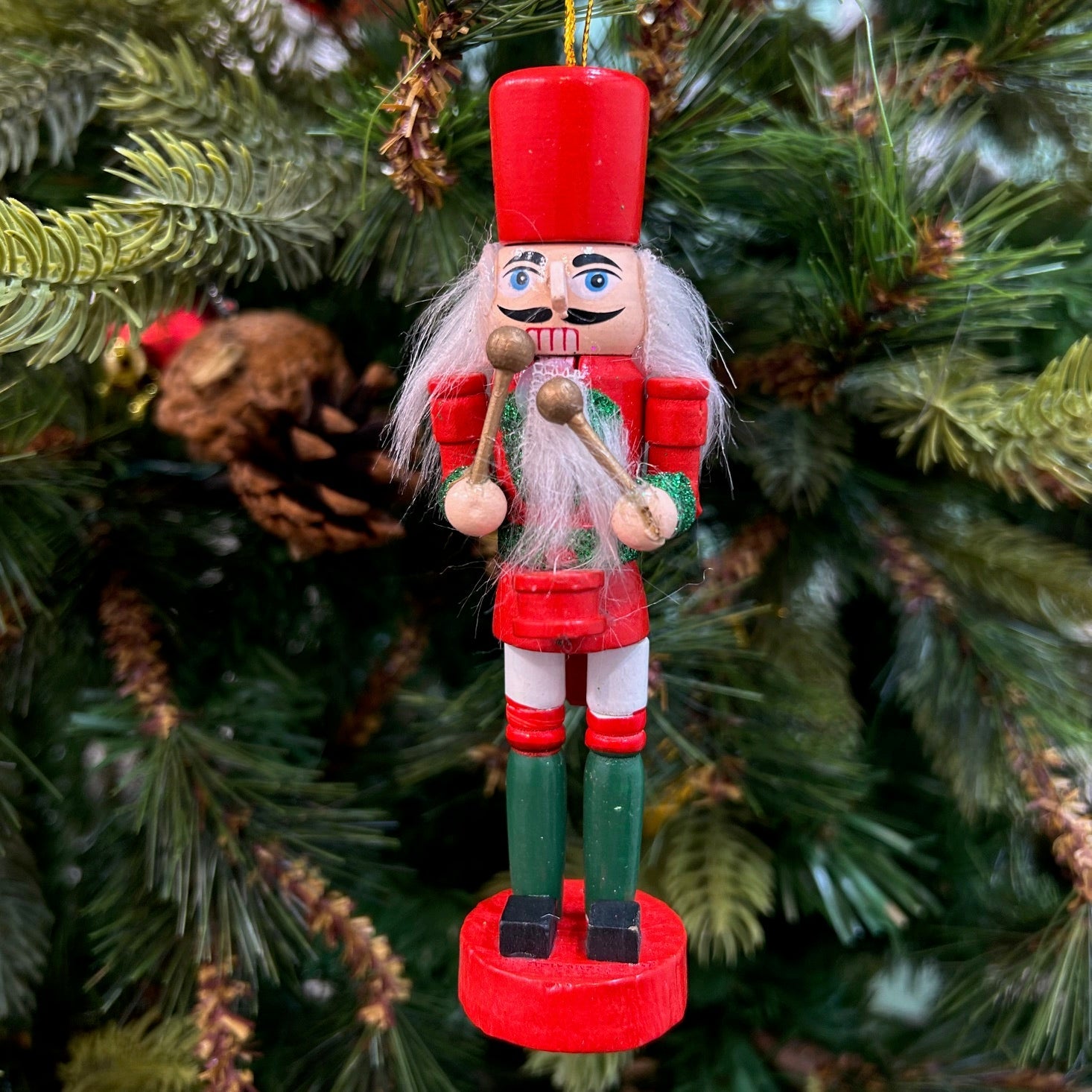 Glitter Nutcracker Ornaments (Set of 3)