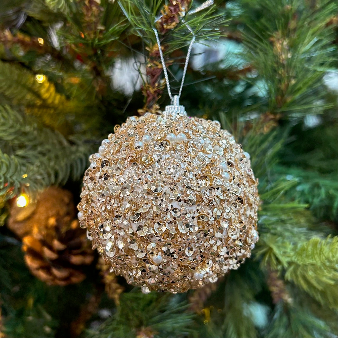 9PCs Shimmer / Embellished Baubles Set