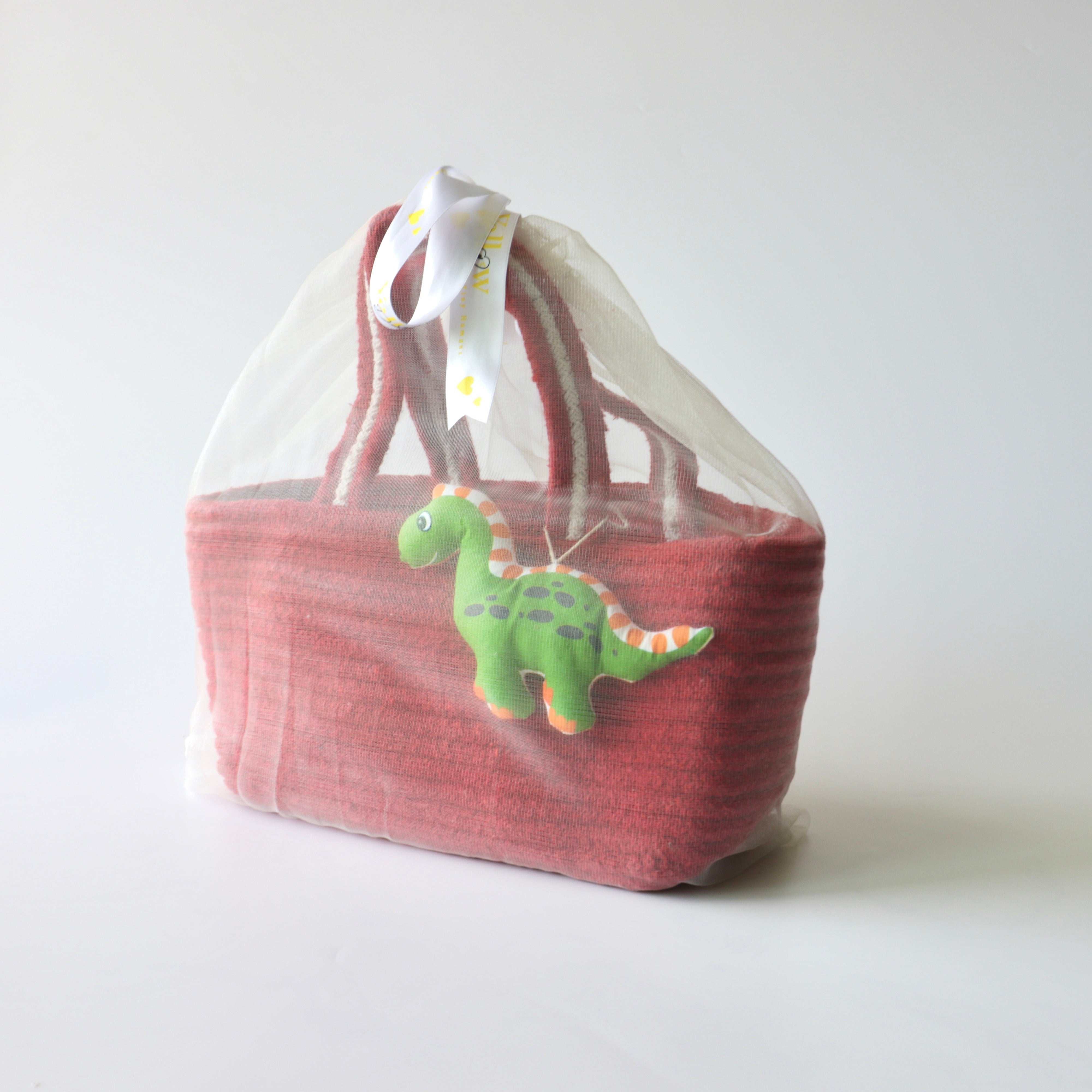 Multipurpose Storage & Gift Basket - Red (Dino)