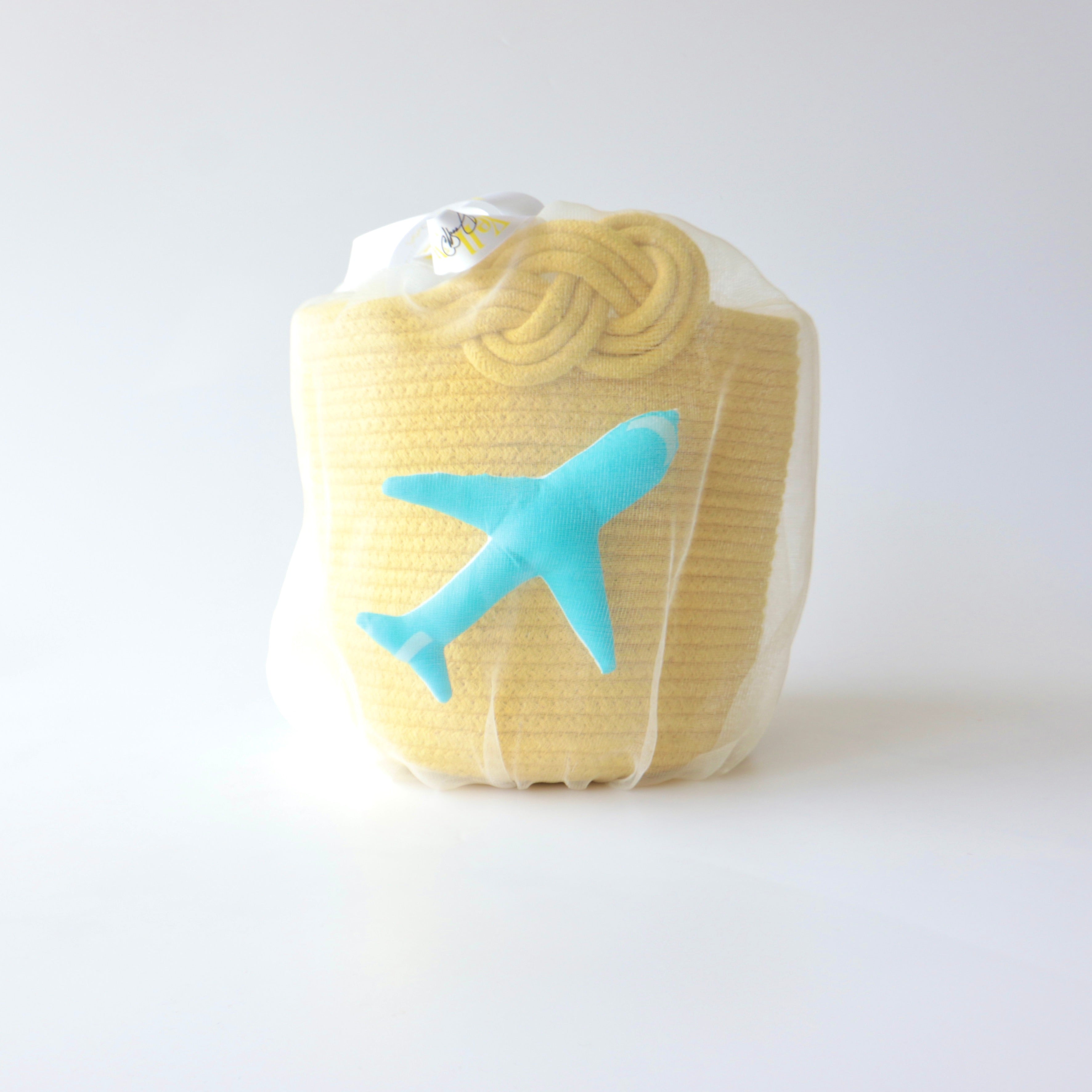 Multipurpose Storage Knotted Basket - Yellow (Plane)
