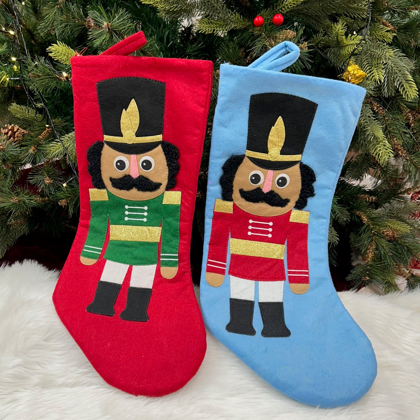 17" Nutcracker Large Stocking (Set of Two)