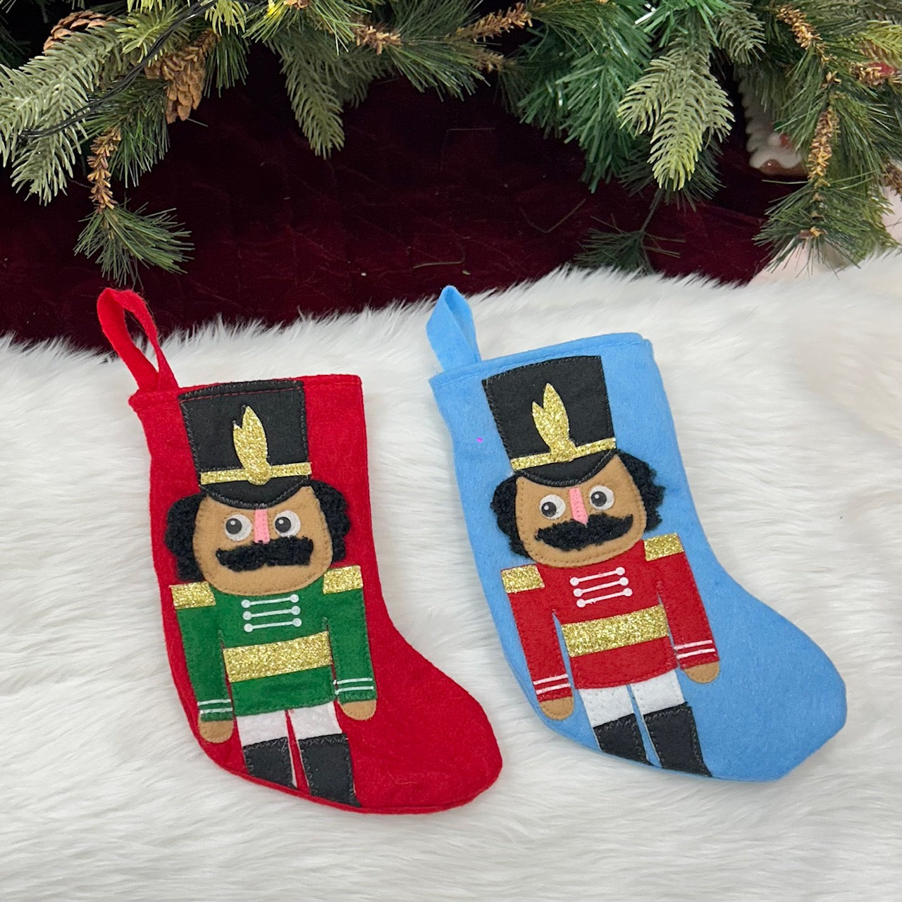 8" Nutcracker Mini Stocking (Set of 2)